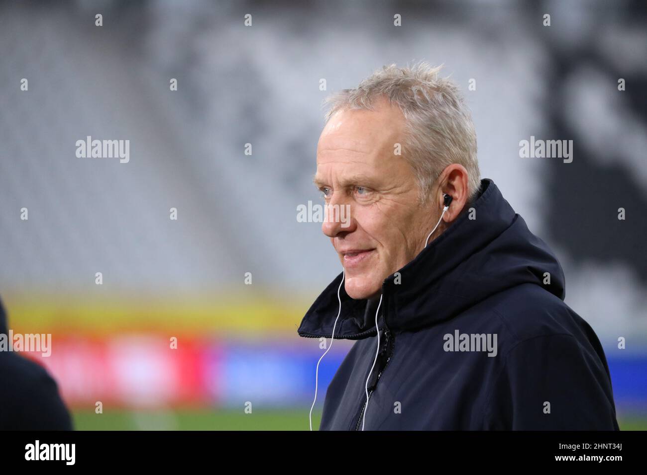 1. FBL: 21-22: 17. Spt. SC Freiburg gegen Bayer 04 Leverkusen Stockfoto