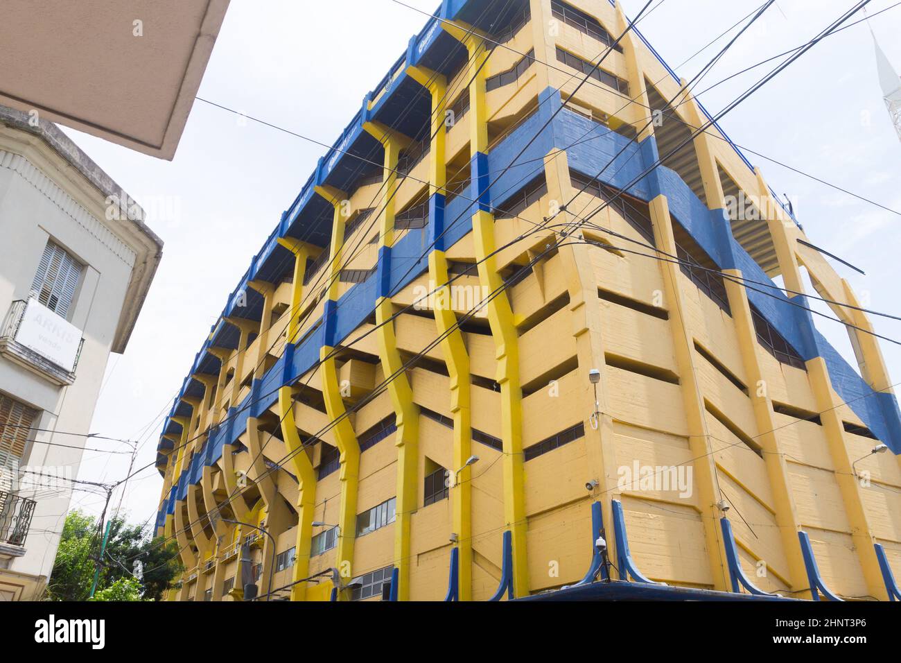 Blick auf das Stadion von La Bombonera, La Boca, Buenos Aires Stockfoto