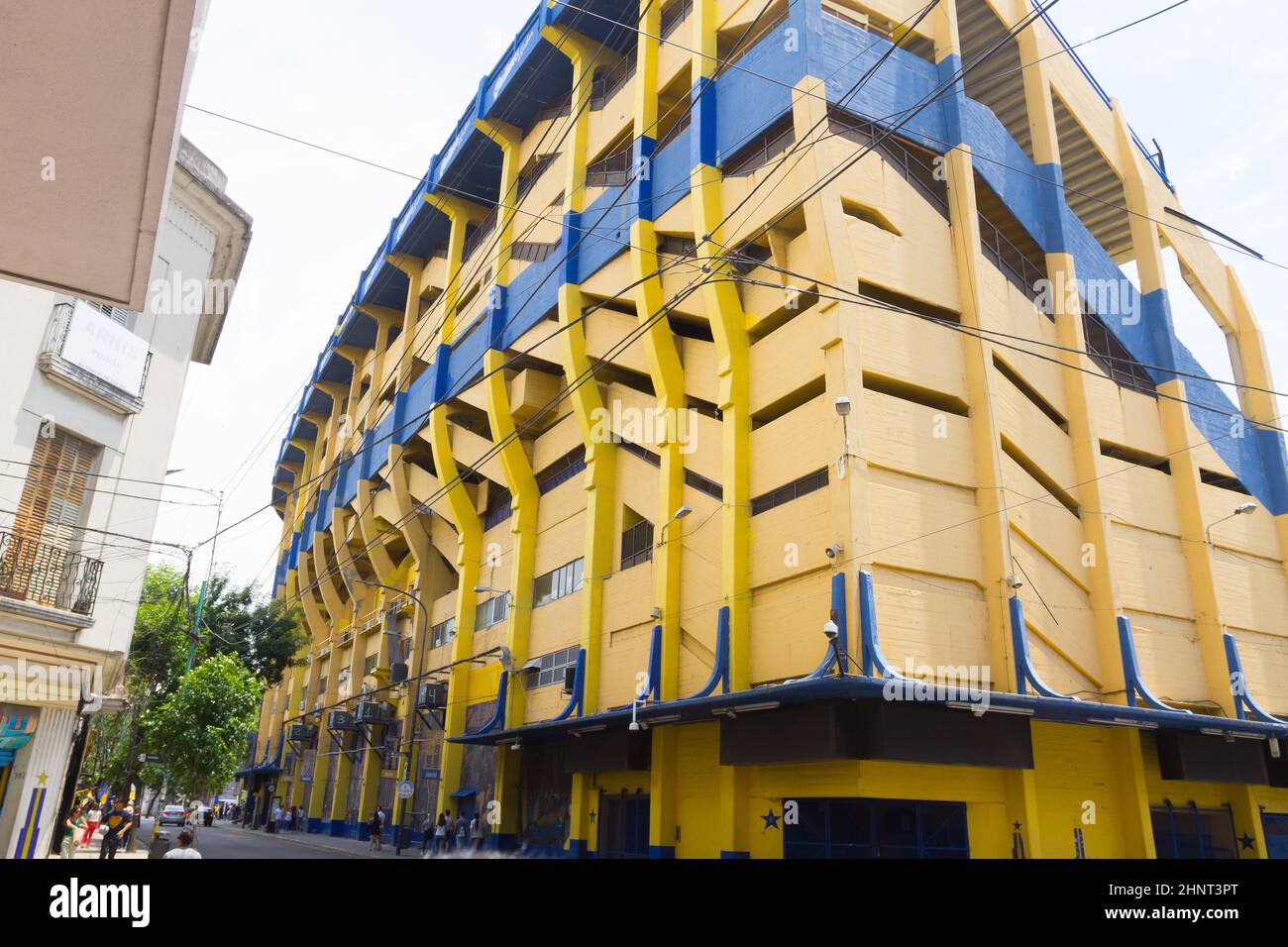 Blick auf das Stadion von La Bombonera, La Boca, Buenos Aires Stockfoto