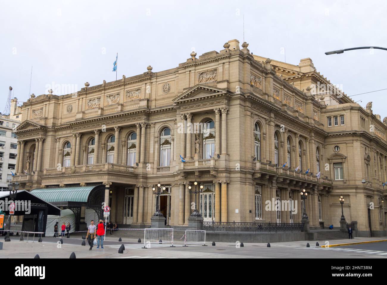 Blick auf das Theater von Buenos Aires Columbus, Wahrzeichen Argentiniens Stockfoto