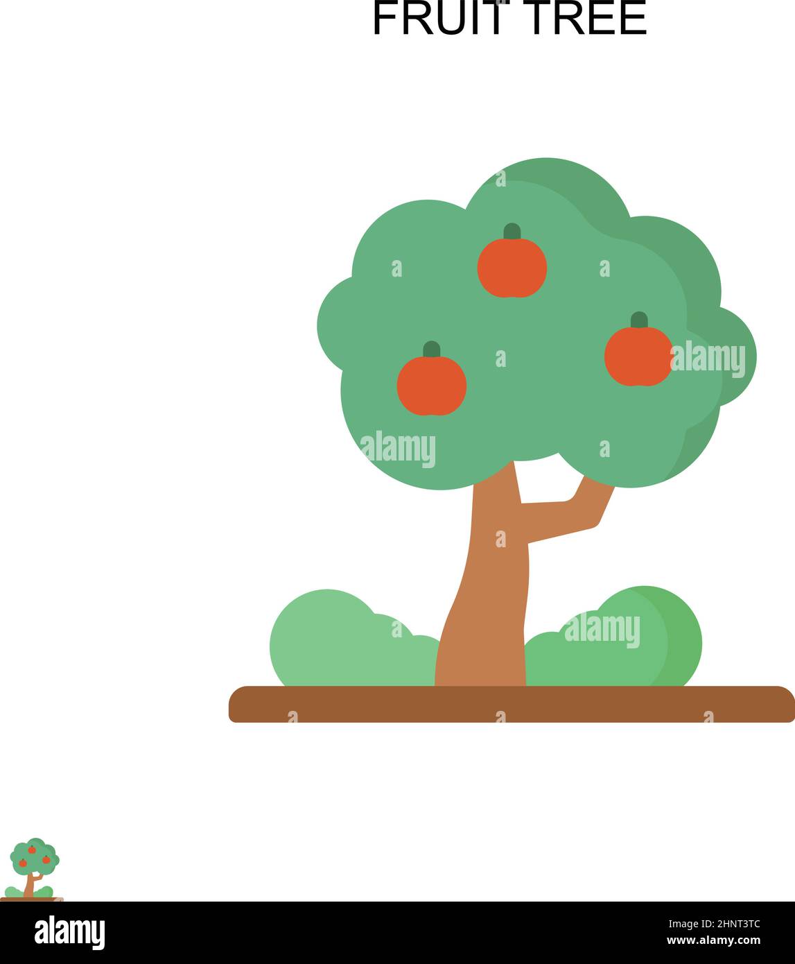 Obstbaum einfaches Vektor-Symbol. Illustration Symbol Design-Vorlage für Web mobile UI-Element. Stock Vektor