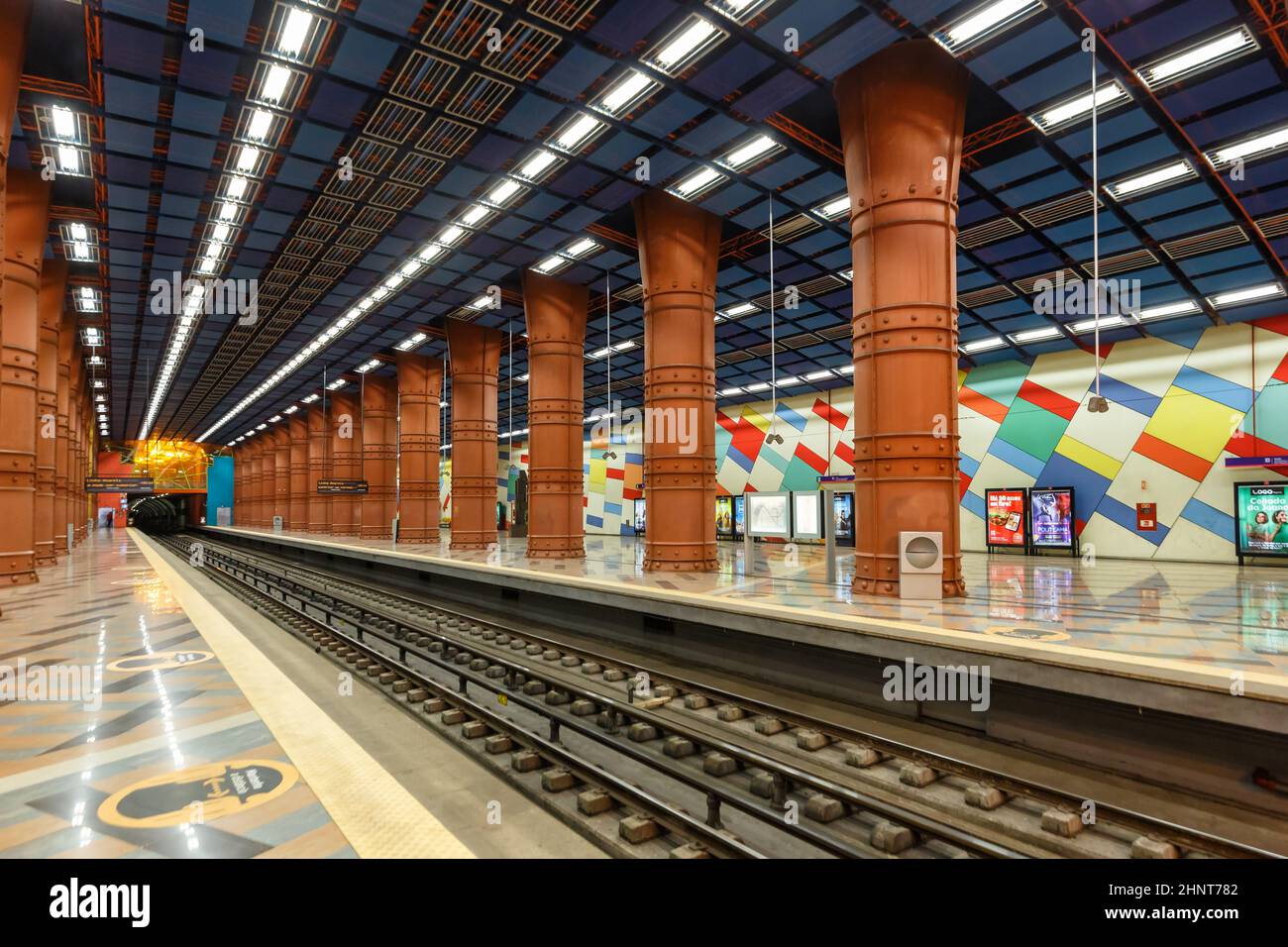 Lissabon Lisboa Metro U-Bahn-Station Olaias in Portugal Stockfoto