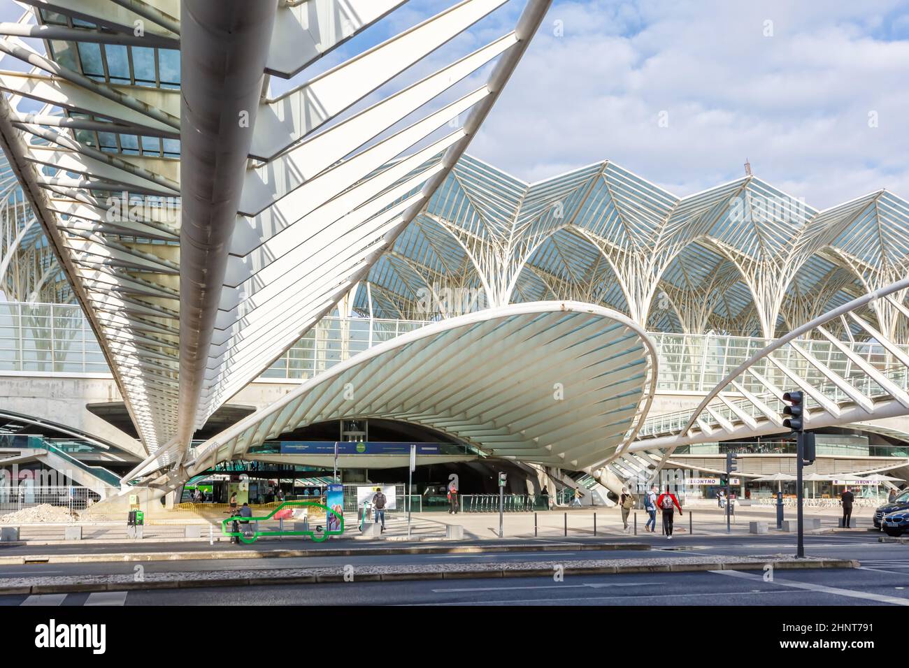 Lissabon Lisboa Oriente Bahnhof in Portugal Moderne Architektur Stockfoto