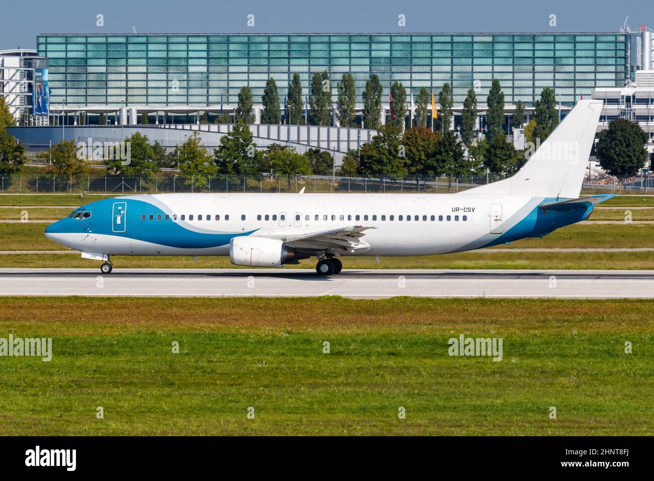 Jonika Boeing 737-400 Flugzeug Flughafen München in Deutschland Stockfoto