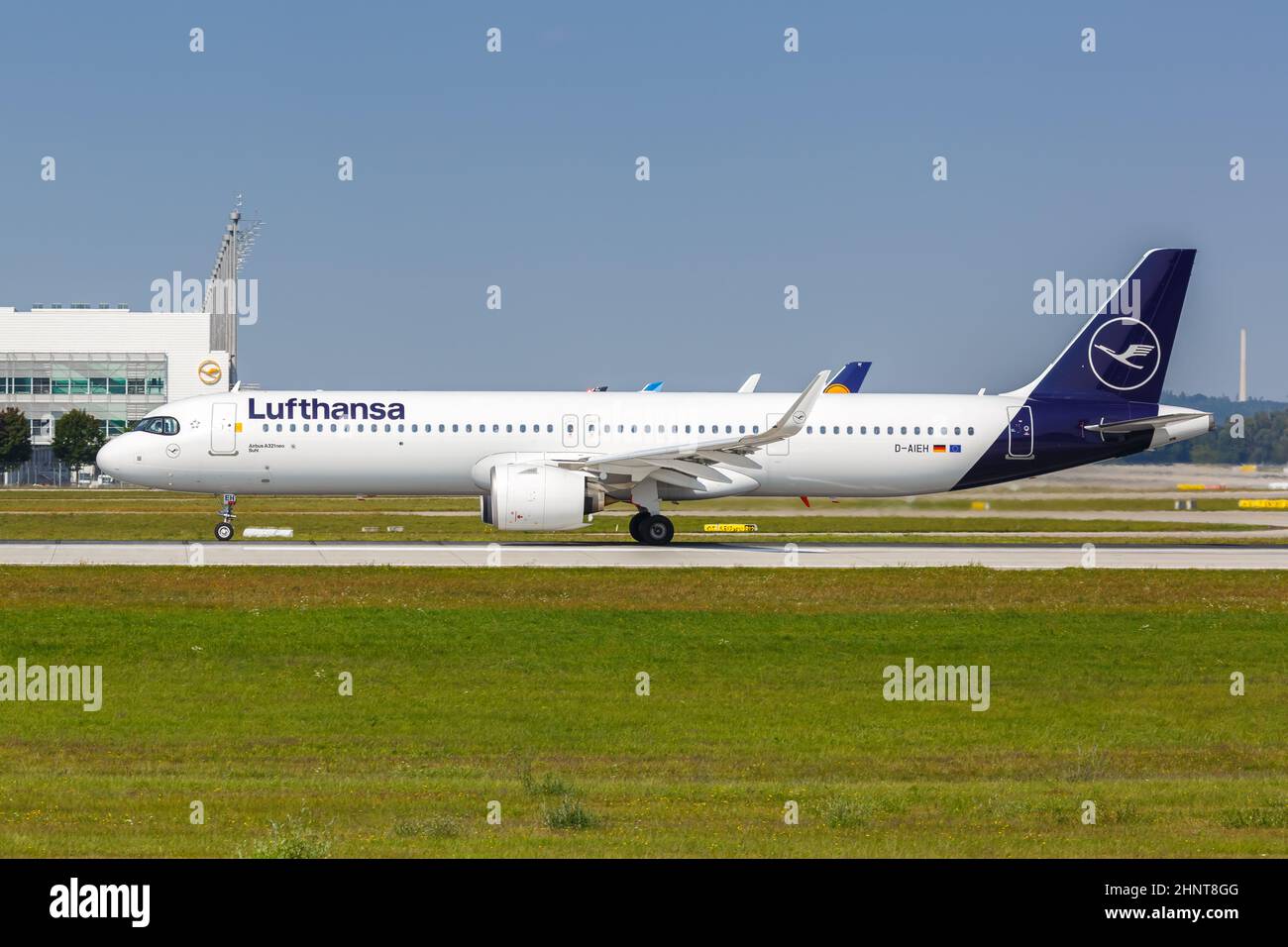Lufthansa Airbus A321neo Flugzeug Flughafen München in Deutschland Stockfoto