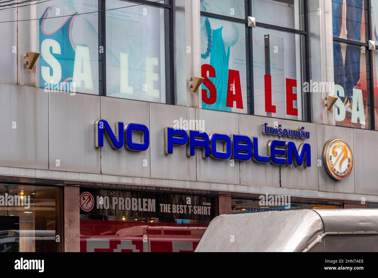 Bangkok Thailand kein Problem mit dem Einkaufszentrum. Ist jetzt alles geschlossen? Stockfoto