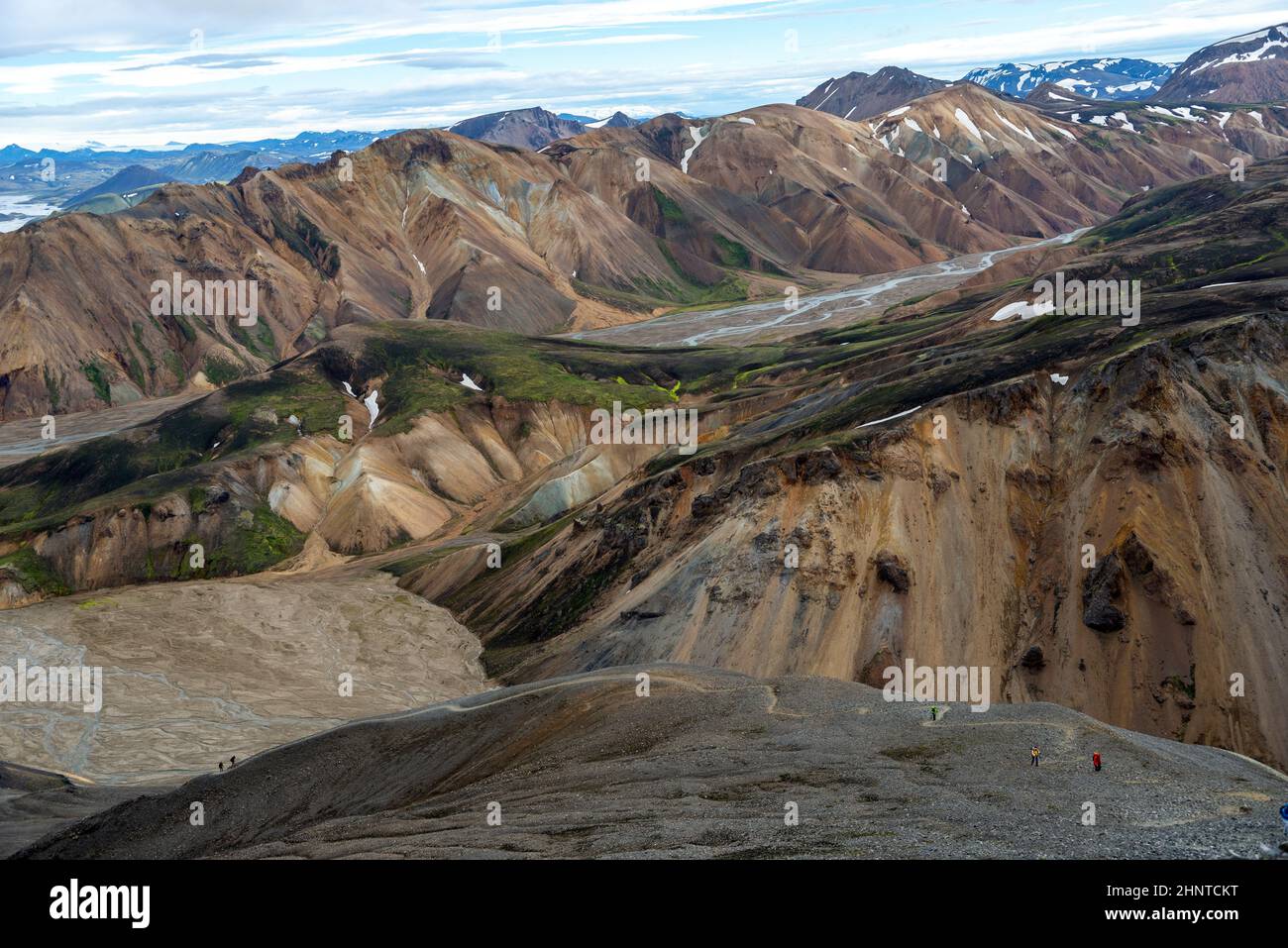 Vulkanische Berge von Landmannalaugar im Fjallabak Nature Reserve. Island Stockfoto