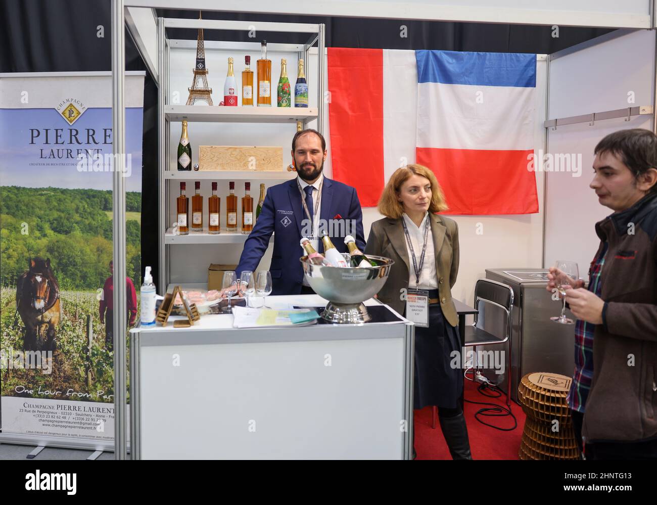Krakau, Polen - Internationale Weinmesse ENOEXPO in Krakau. Stockfoto