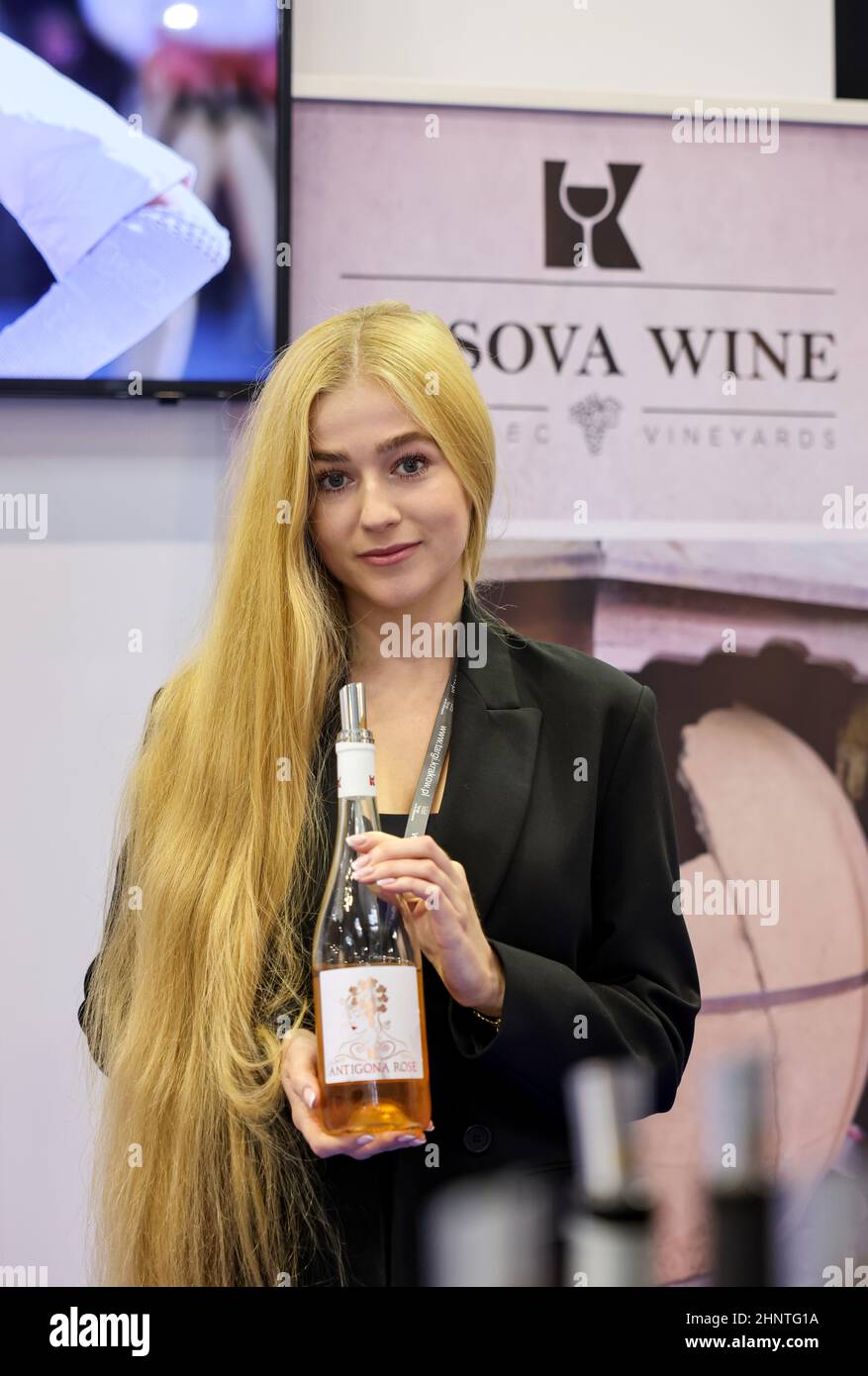 Krakau, Polen - Internationale Weinmesse ENOEXPO in Krakau. Stockfoto