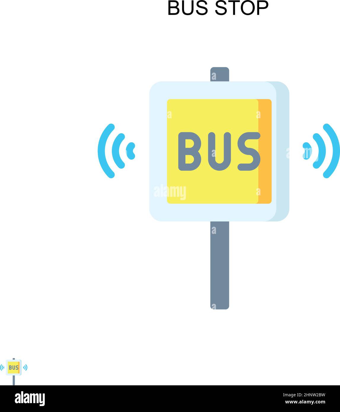 Einfaches Vektorsymbol für Bushaltestelle. Illustration Symbol Design-Vorlage für Web mobile UI-Element. Stock Vektor