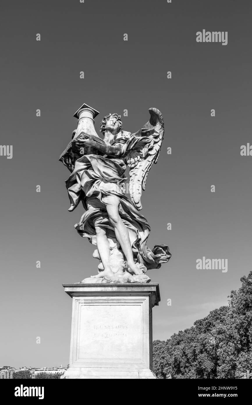 Engelsstatue auf der ponte del angelo in Rom, Italien Stockfoto