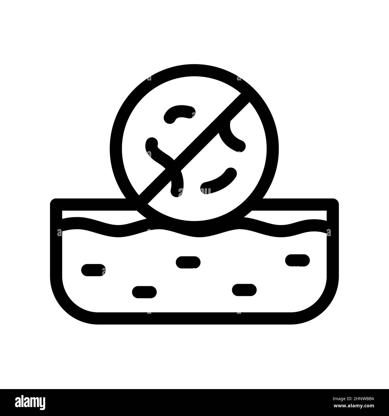 Desinfizieren Haut Anti Bakterien Hygiene Gesundheit einzelne isolierte Symbol mit Umriss Stil Vektor Illustration Stockfoto