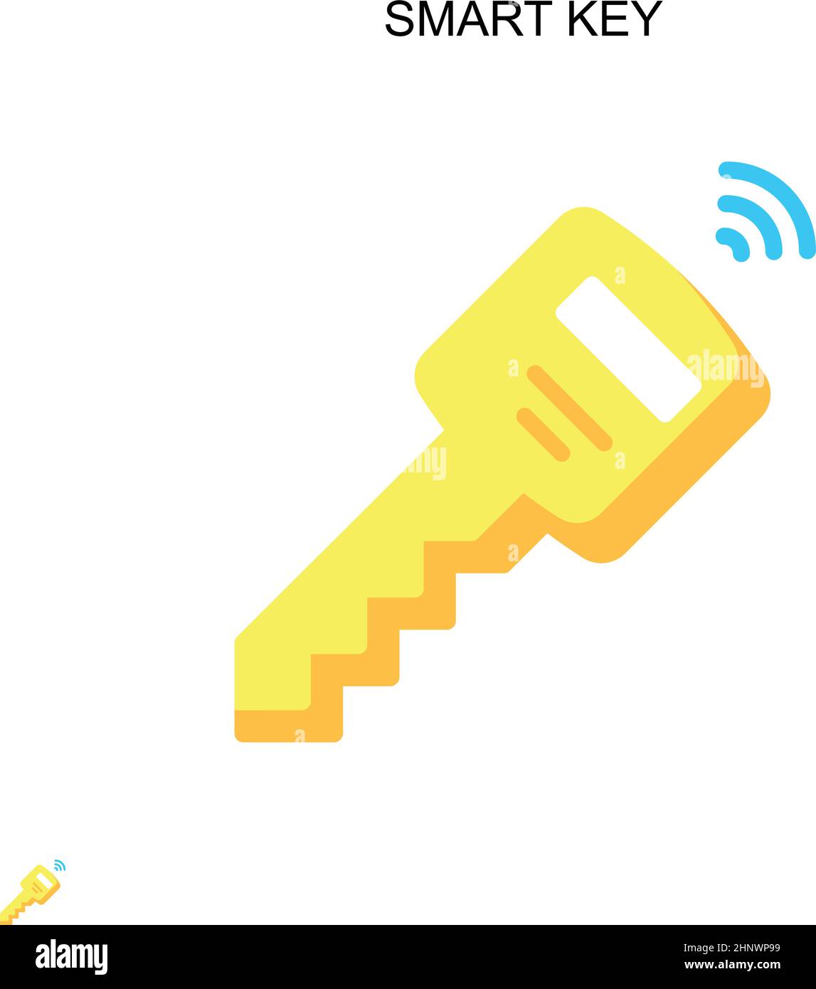 Einfaches Vektorsymbol für Smart Key. Illustration Symbol Design-Vorlage für Web mobile UI-Element. Stock Vektor
