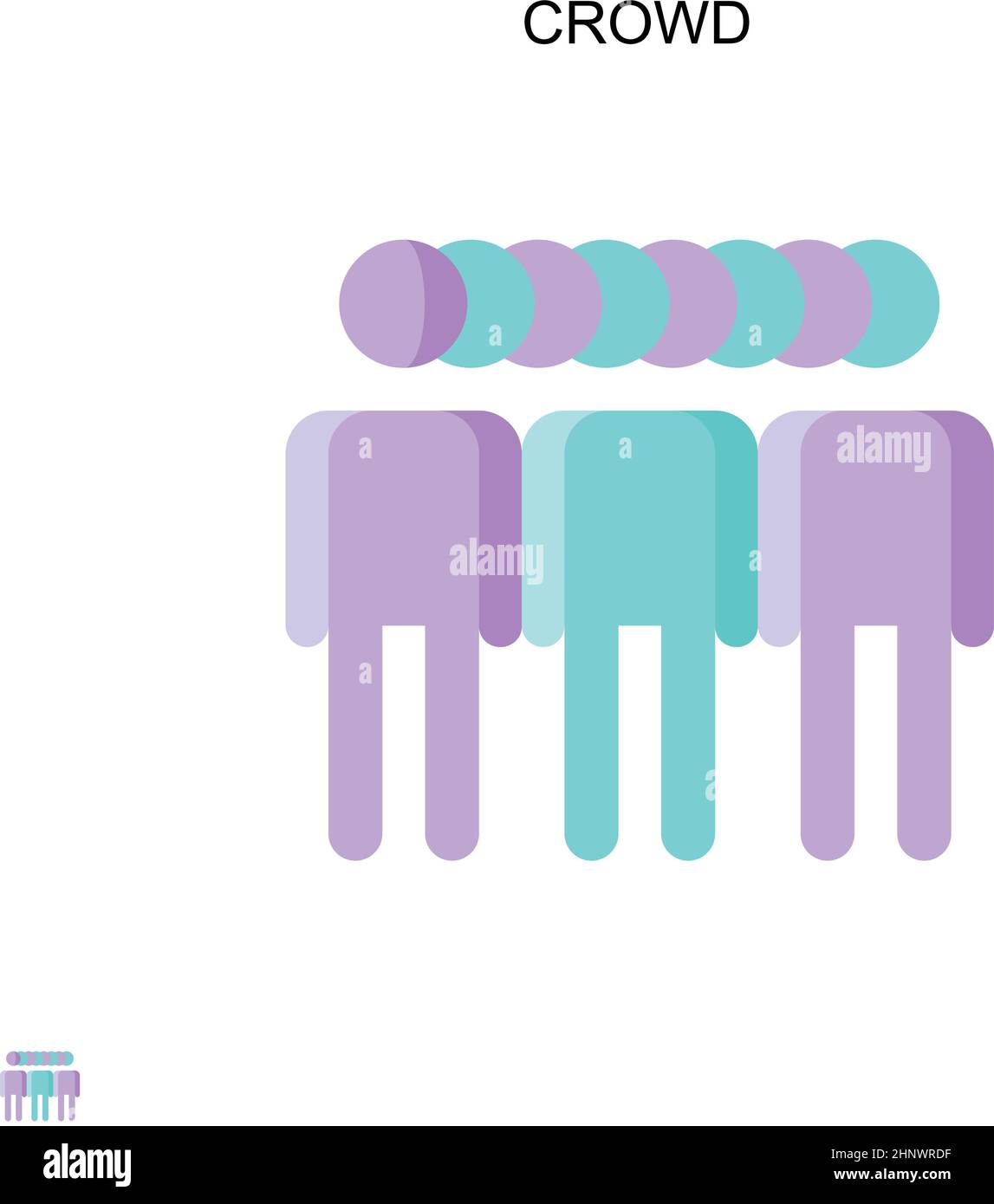 Einfaches Vektorsymbol für Menschenmengen. Illustration Symbol Design-Vorlage für Web mobile UI-Element. Stock Vektor