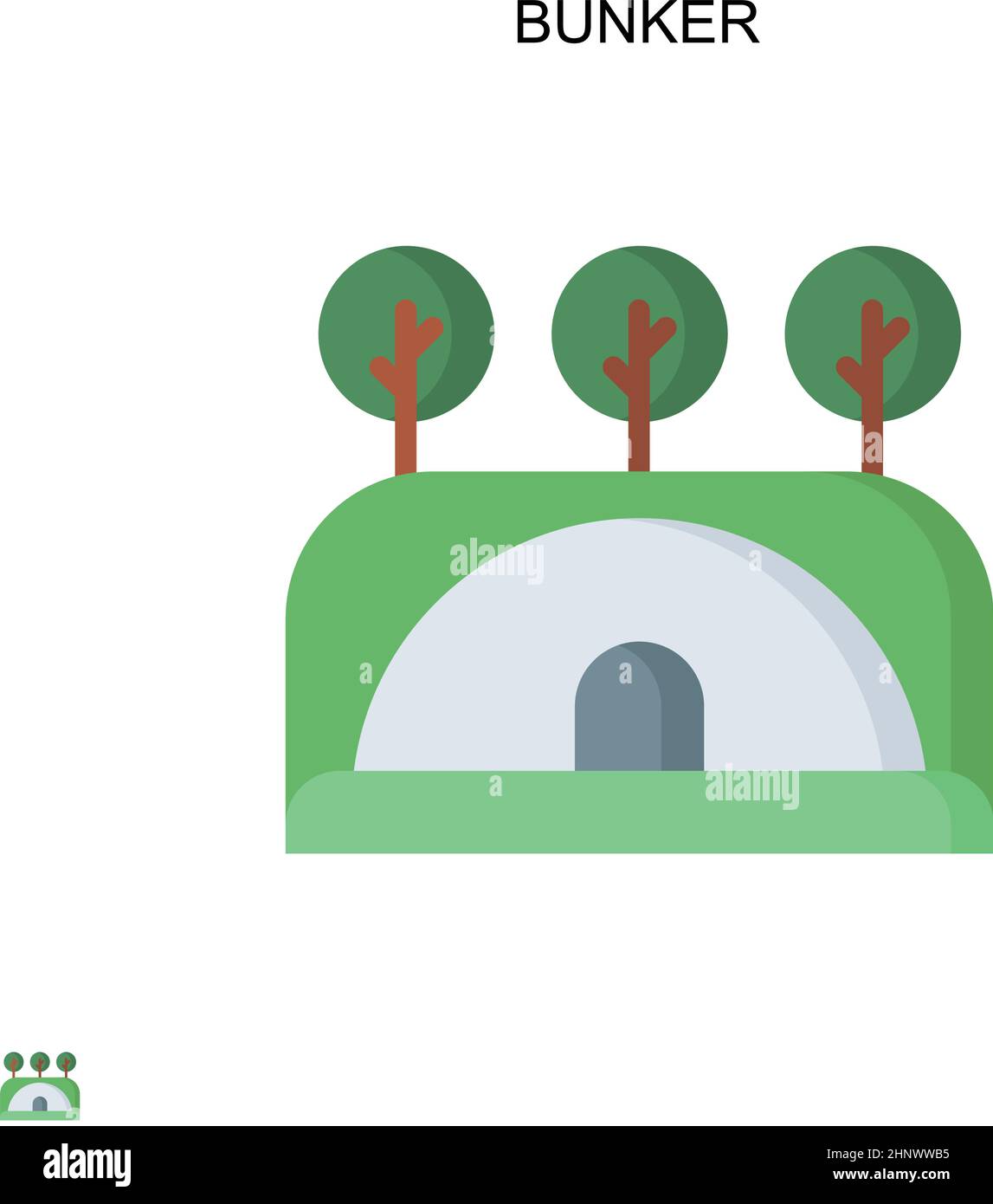 Bunker einfaches Vektorsymbol. Illustration Symbol Design-Vorlage für Web mobile UI-Element. Stock Vektor