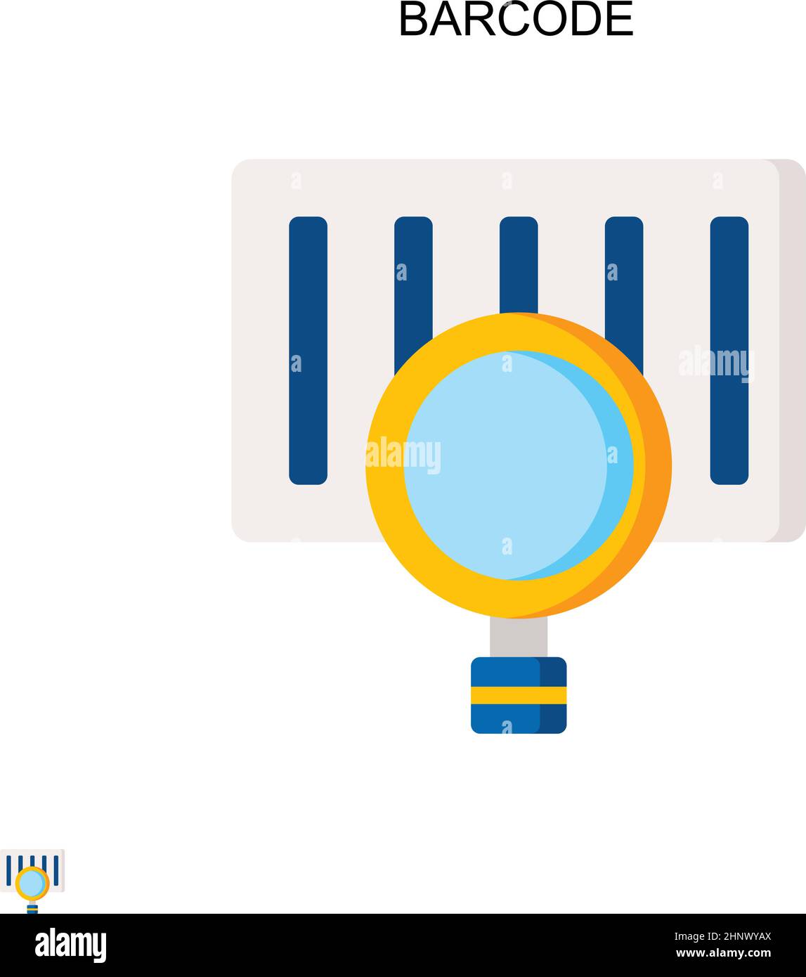Einfaches Barcode-Vektorsymbol. Illustration Symbol Design-Vorlage für Web mobile UI-Element. Stock Vektor