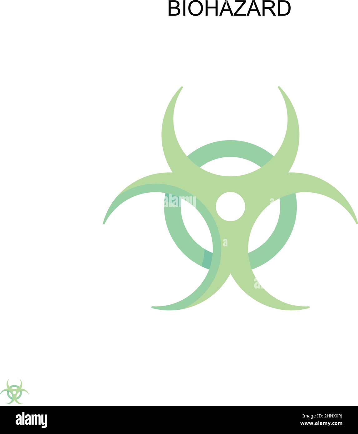 Einfaches Vektorsymbol für Biohazard. Illustration Symbol Design-Vorlage für Web mobile UI-Element. Stock Vektor