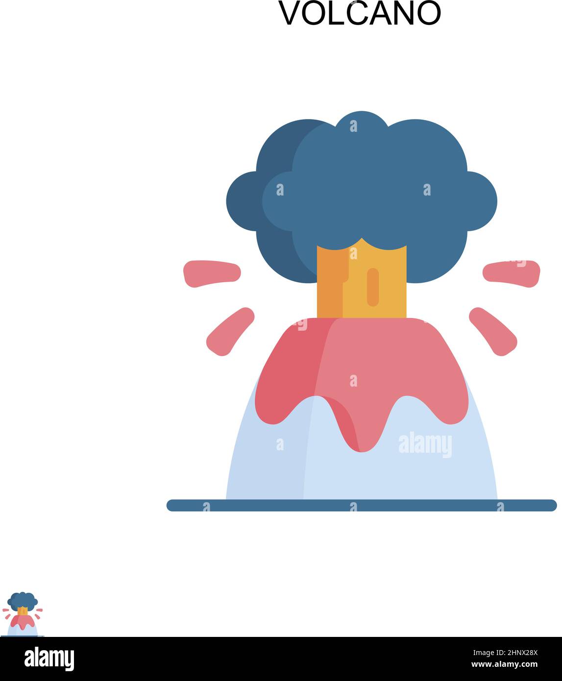 Einfaches Vektor-Symbol für Vulkan. Illustration Symbol Design-Vorlage für Web mobile UI-Element. Stock Vektor