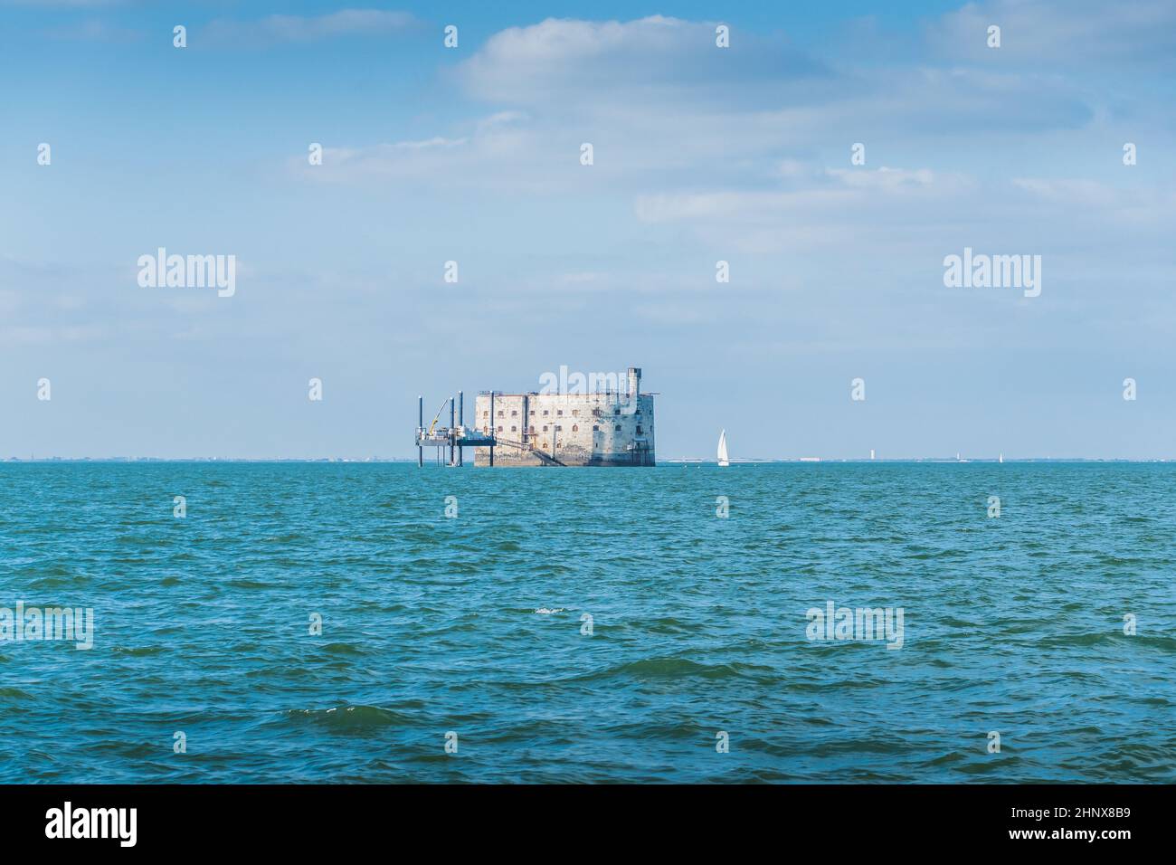 Le Fort Boyard dans l'embouchure de la Charente en France Stockfoto