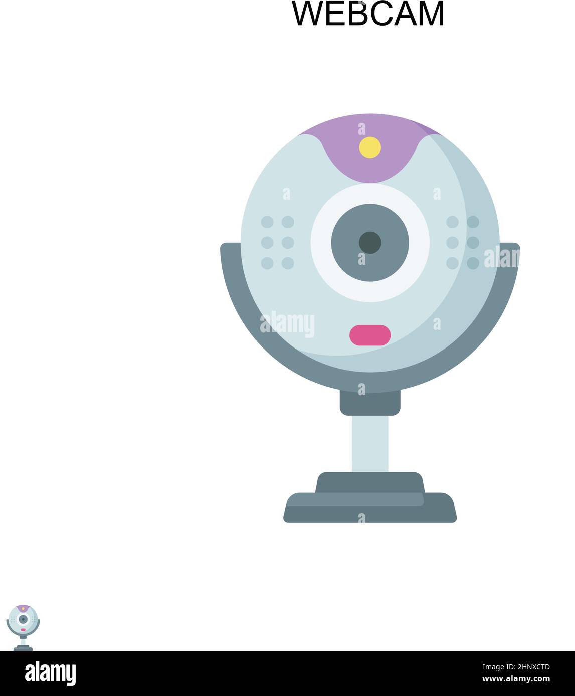 Webcam einfaches Vektorsymbol. Illustration Symbol Design-Vorlage für Web mobile UI-Element. Stock Vektor
