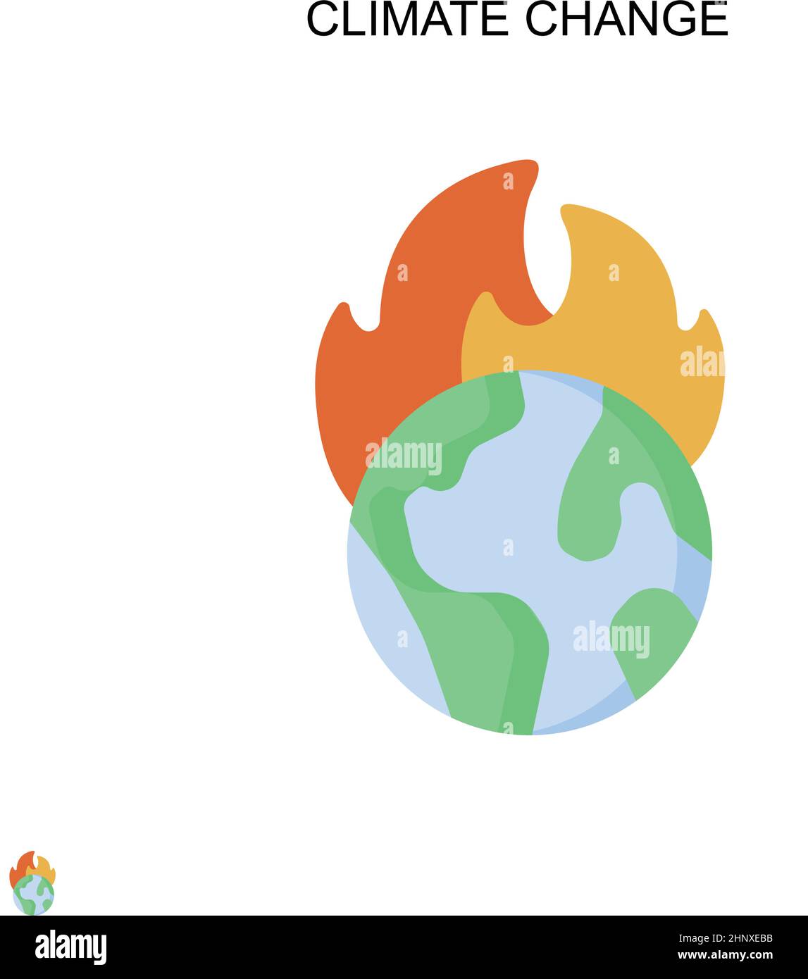 Einfaches Vektor-Symbol für den Klimawandel. Illustration Symbol Design-Vorlage für Web mobile UI-Element. Stock Vektor