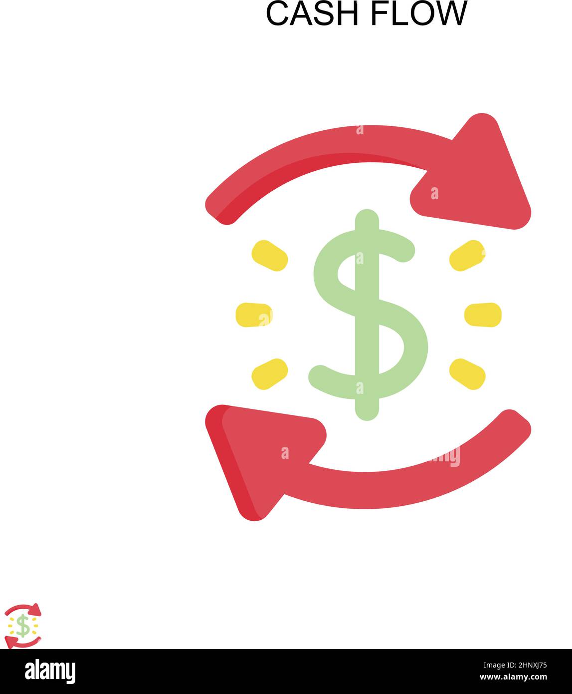 Einfaches Vektorsymbol für Cashflow. Illustration Symbol Design-Vorlage für Web mobile UI-Element. Stock Vektor