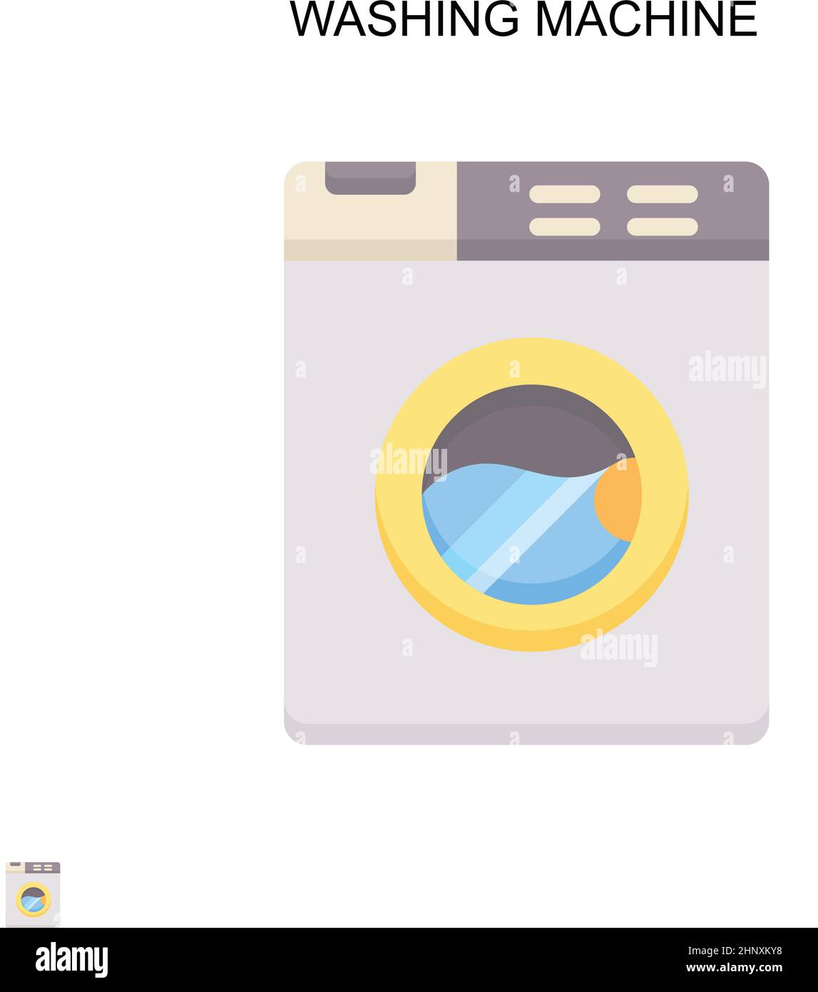 Einfaches Vektorsymbol für die Waschmaschine. Illustration Symbol Design-Vorlage für Web mobile UI-Element. Stock Vektor Einfaches Vektorsymbol für die Waschmaschine. Illustration Symbol Design-Vorlage für Web mobile UI-Element. Stock Vektor