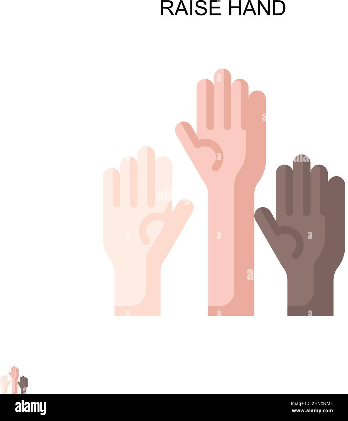 Einfaches Vektorsymbol „Hand heben“. Illustration Symbol Design-Vorlage für Web mobile UI-Element. Stock Vektor Einfaches Vektorsymbol „Hand heben“. Illustration Symbol Design-Vorlage für Web mobile UI-Element. Stock Vektor