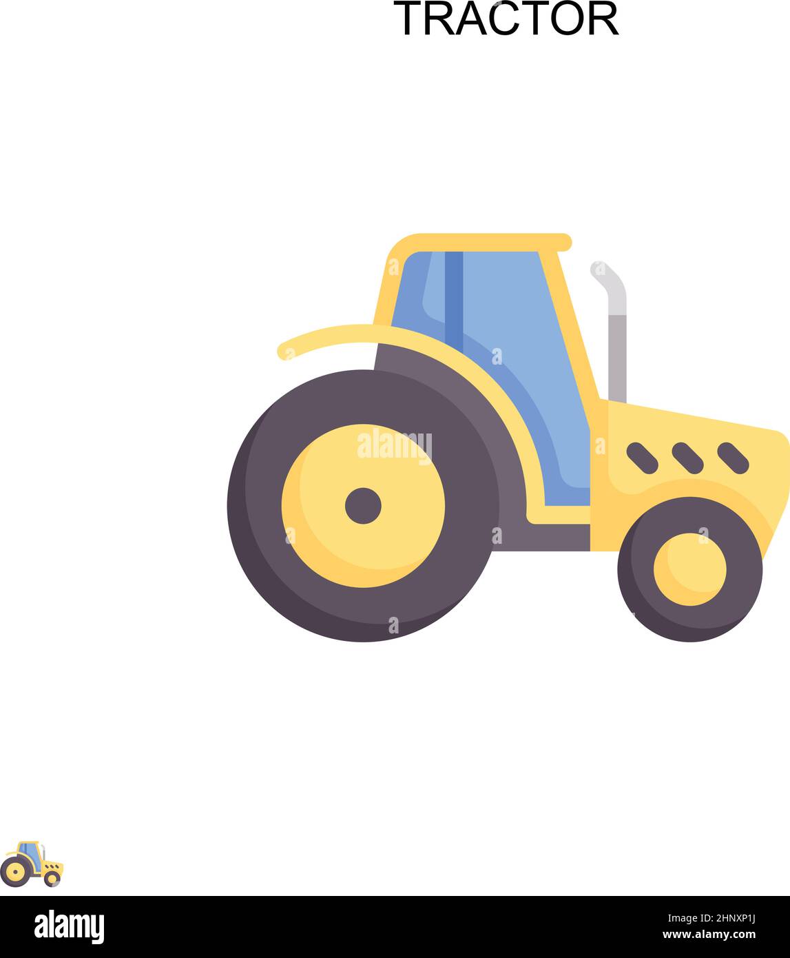Einfaches Vektor-Symbol des Traktors. Illustration Symbol Design-Vorlage für Web mobile UI-Element. Stock Vektor