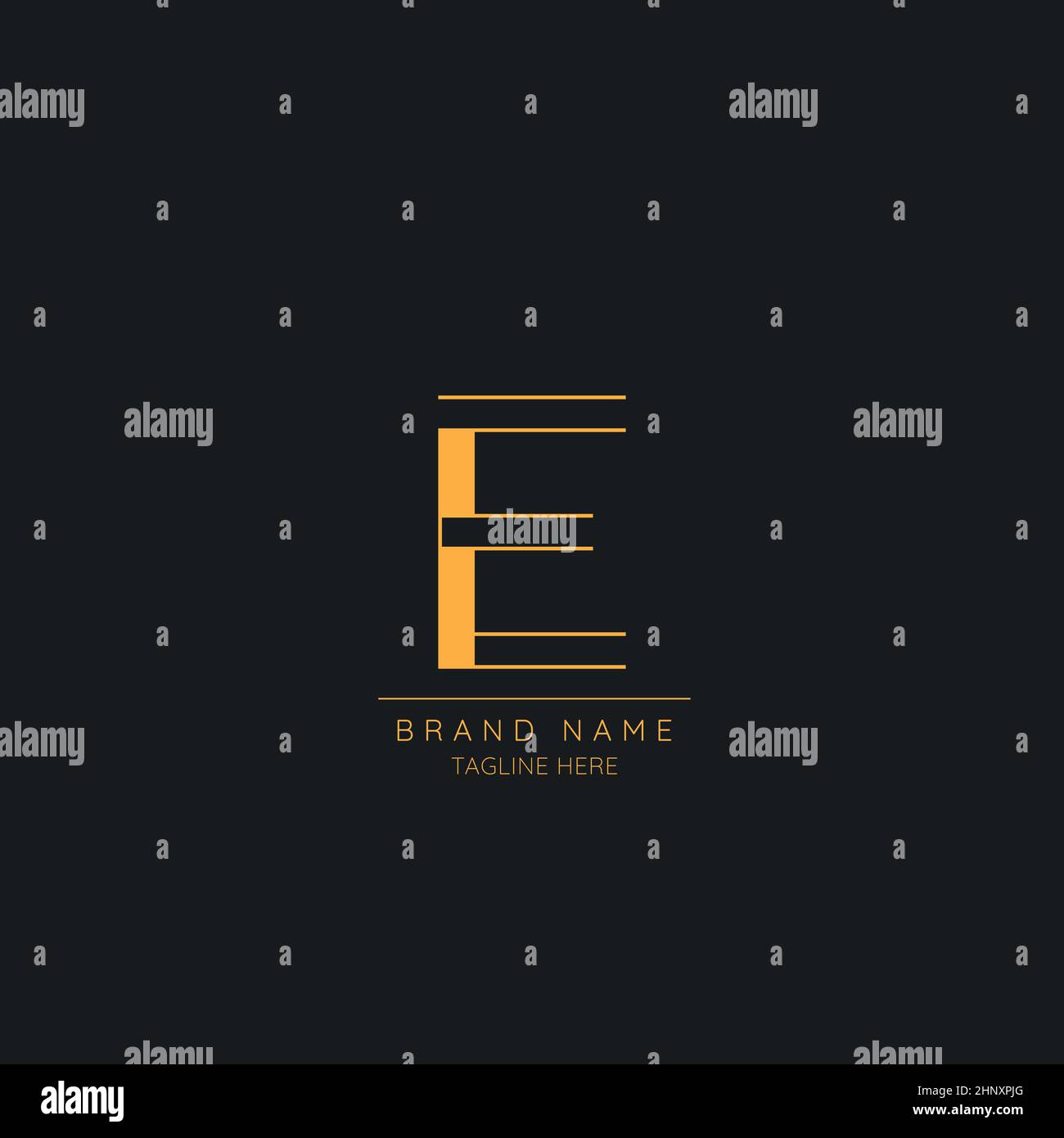 Modernes und kreatives E-Logo-Design, Minimal Luxury Initial-basierte Vektor-Icon-Illustrationen. Stock Vektor