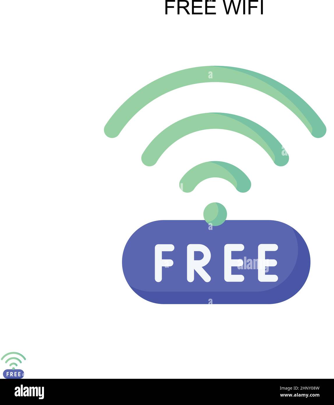 Kostenloses WLAN einfaches Vektor-Symbol. Illustration Symbol Design-Vorlage für Web mobile UI-Element. Stock Vektor