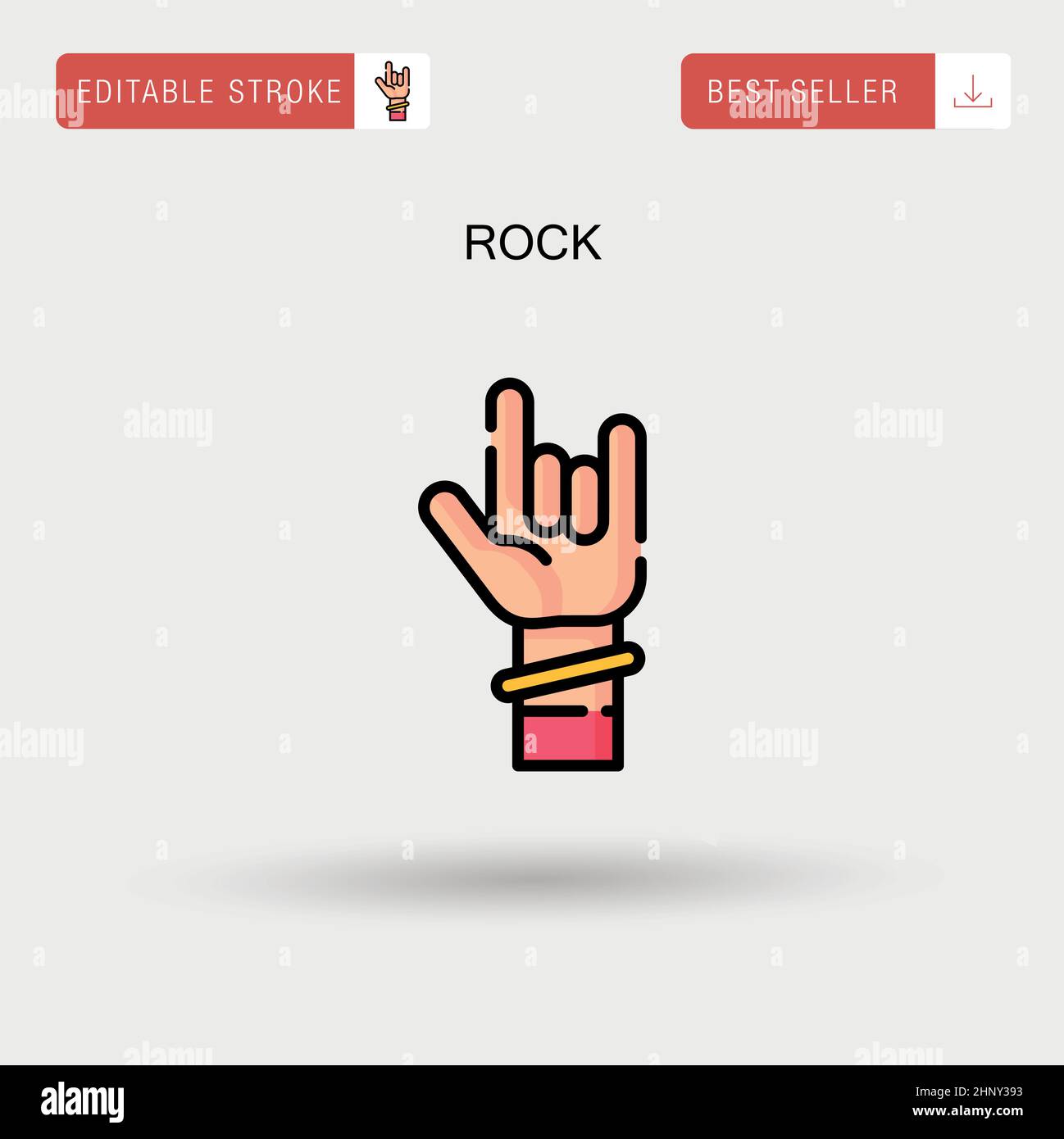 Rock Simple Vektor-Symbol. Stock Vektor