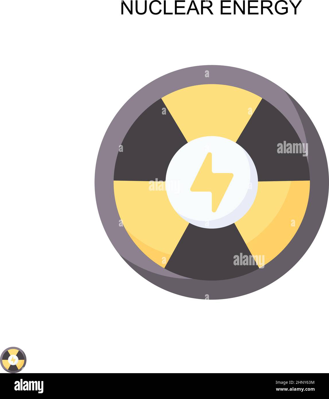 Einfaches Vektor-Symbol für Kernenergie. Illustration Symbol Design-Vorlage für Web mobile UI-Element. Stock Vektor