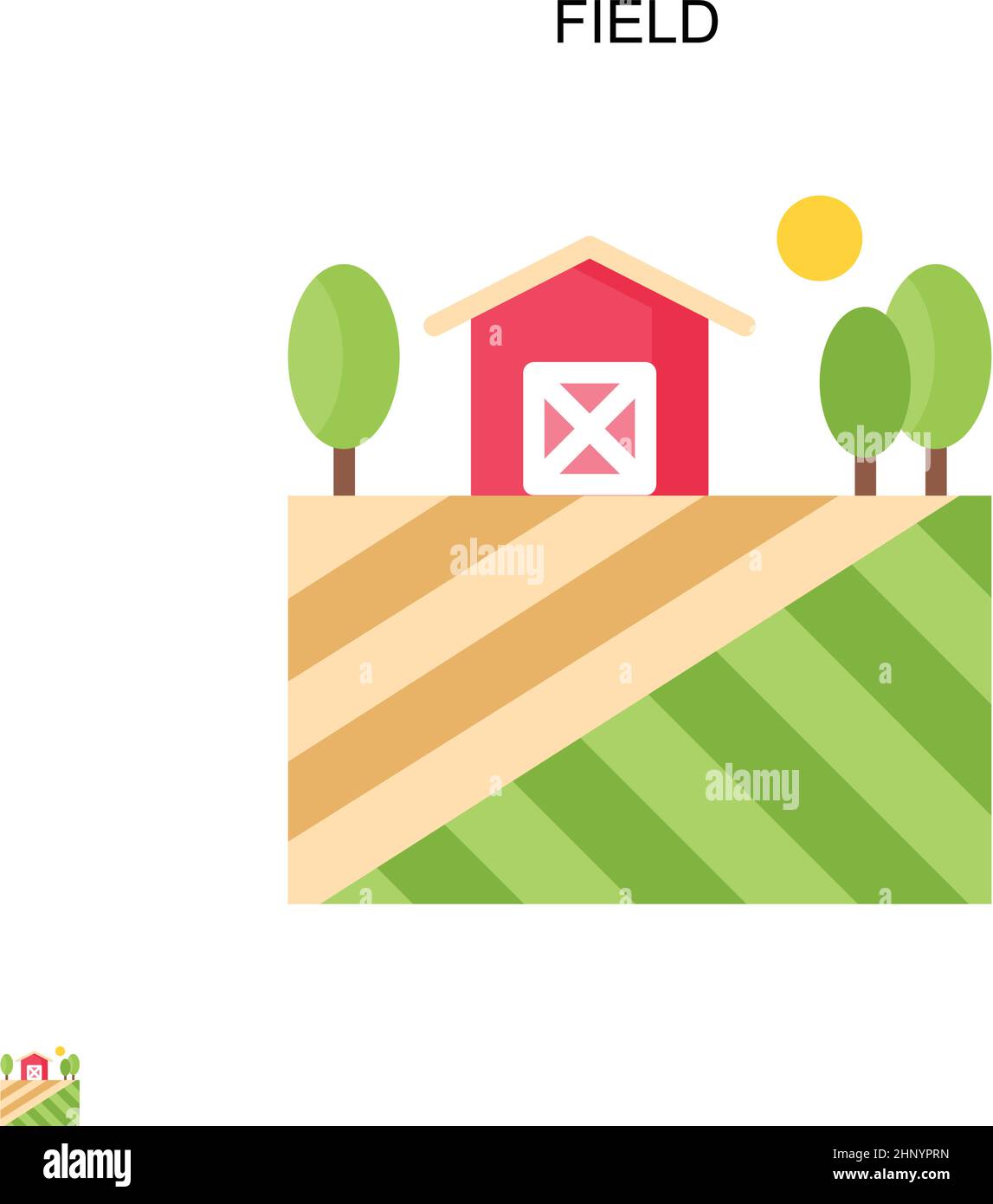 Einfaches Vektorsymbol für das Feld. Illustration Symbol Design-Vorlage für Web mobile UI-Element. Stock Vektor