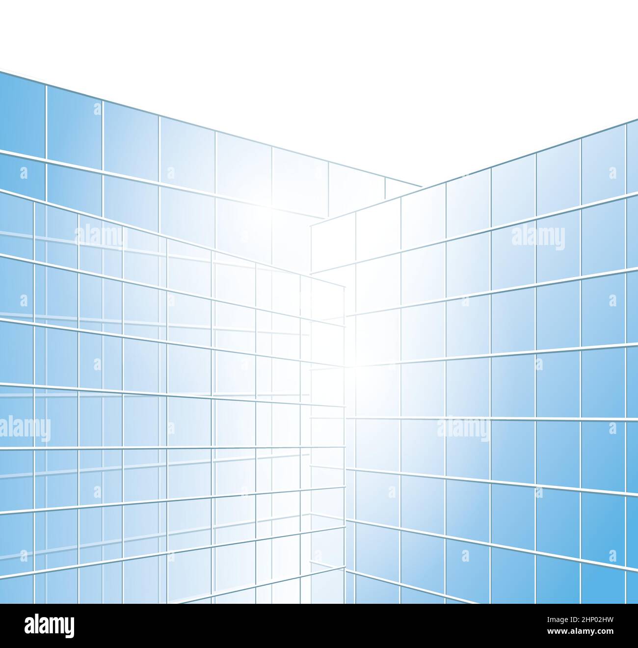 Gebäudewand - blaue Fenster - Vektor - eps 10 Stock Vektor