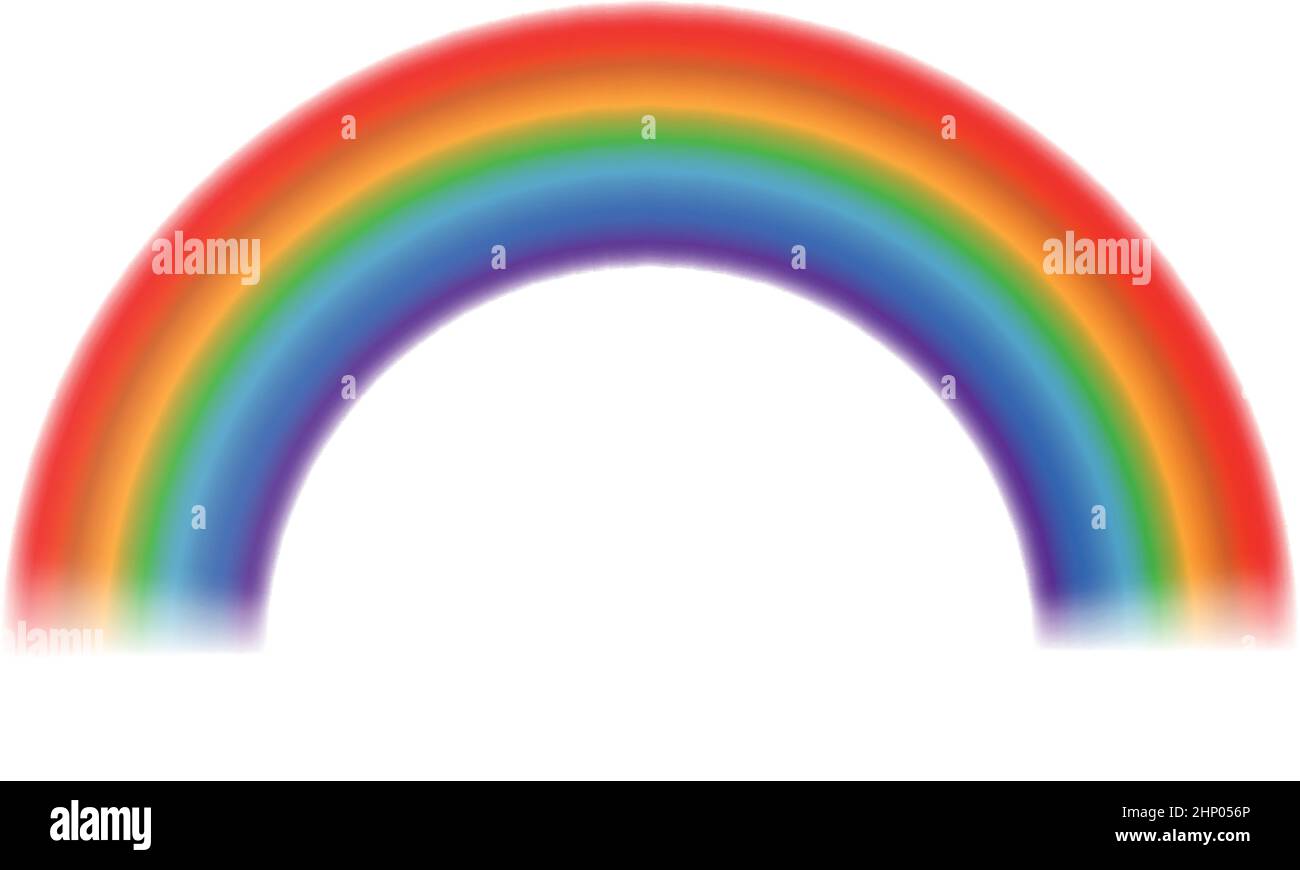 Regenbogenform. Realistisches, farbenfrohes Lichtspektrum Stock Vektor