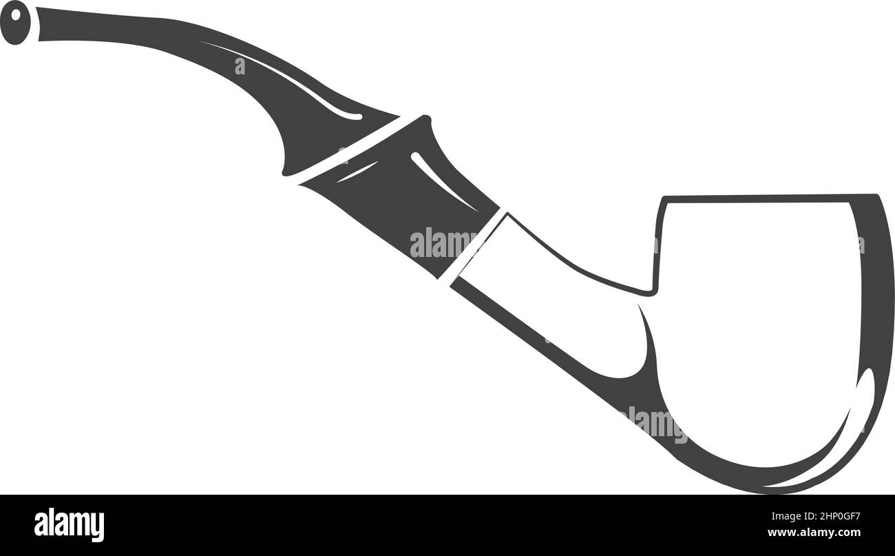 Symbol für Tabakpfeife. Altmodisches Rauchzeichen Stock Vektor