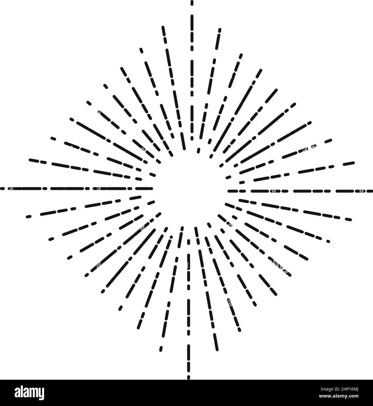 Sternlichtzeichen. Retro-Emblem der Sonnenstrahlen Stock Vektor