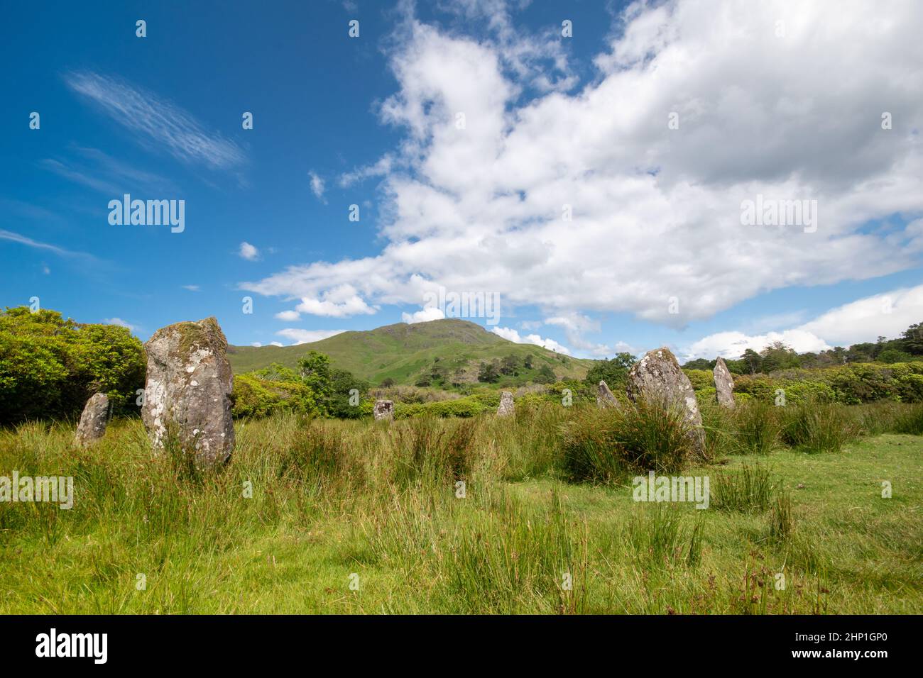 Lochbuie Standing Stones auf der Isle of Mull, Schottland Stockfoto