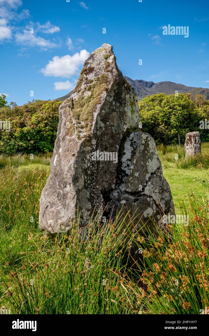 Lochbuie Standing Stones auf der Isle of Mull, Schottland Stockfoto