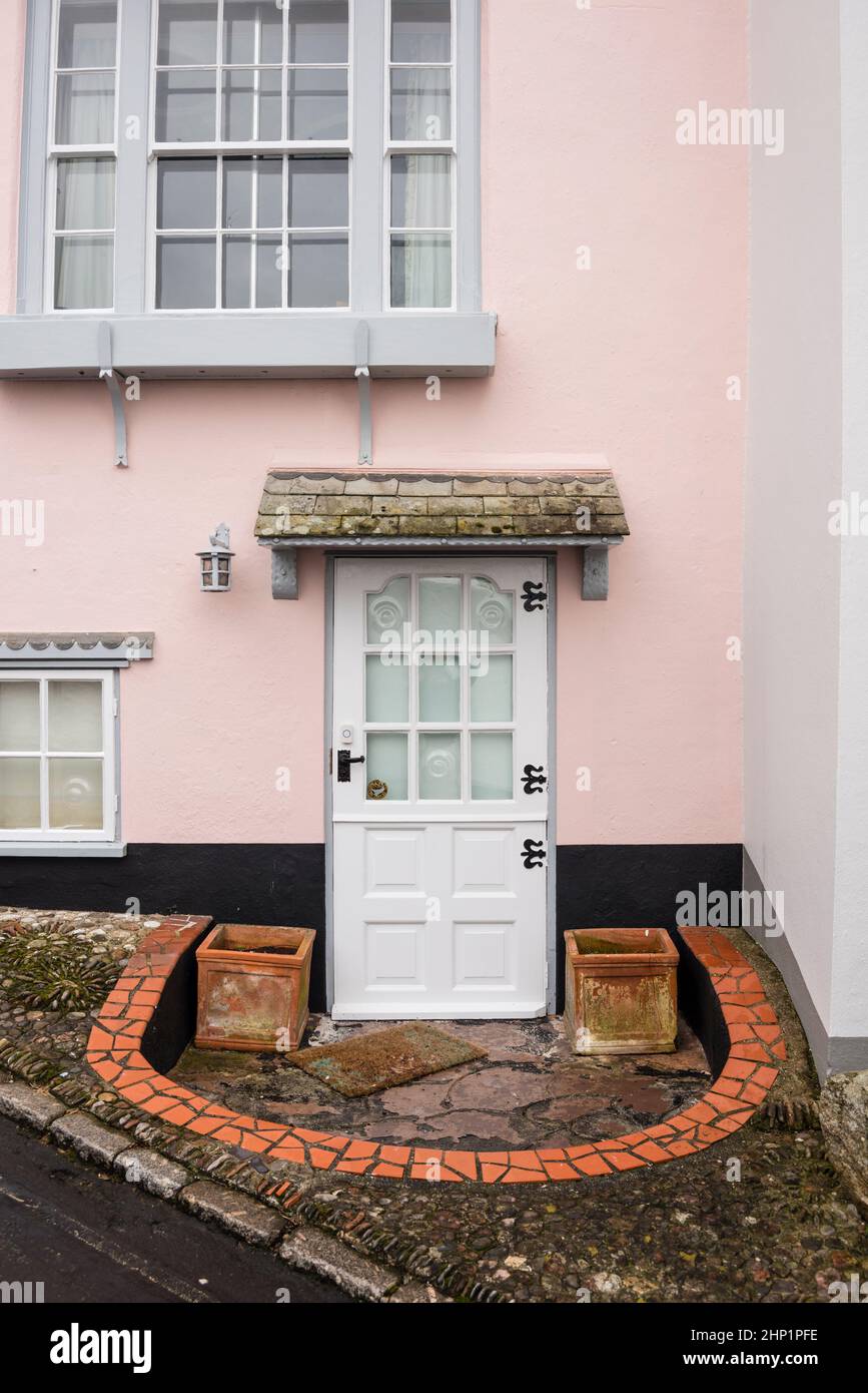 Attraktive Hoteltür, Topsham, Devon, Großbritannien Stockfoto