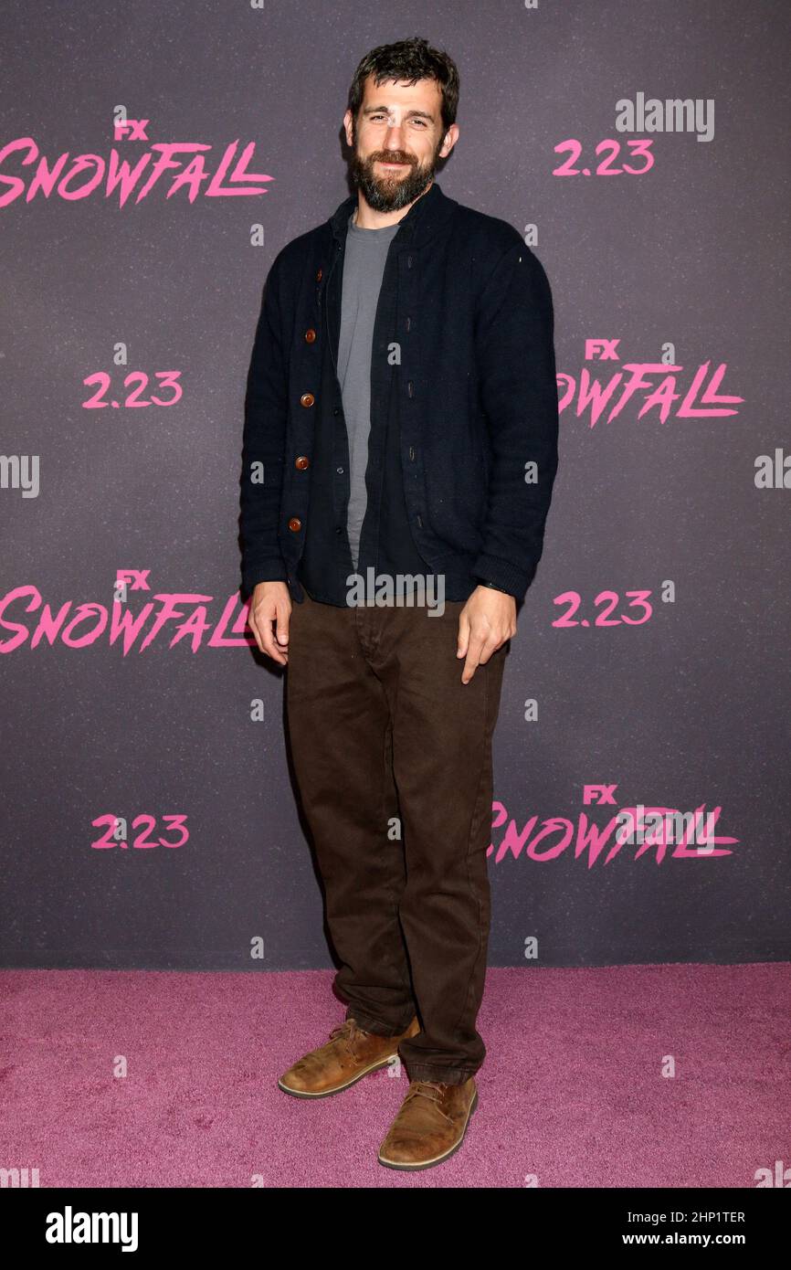 17. Februar 2022, Los Angeles, CA, USA: LOS ANGELES - 17. FEBRUAR: Carter Hudson bei der Schneefall-Saison 5 Premiere bei Grandmaster Recorders am 17. Februar 2022 in Los Angeles, CA (Bildquelle: © Kay Blake/ZUMA Press Wire) Stockfoto