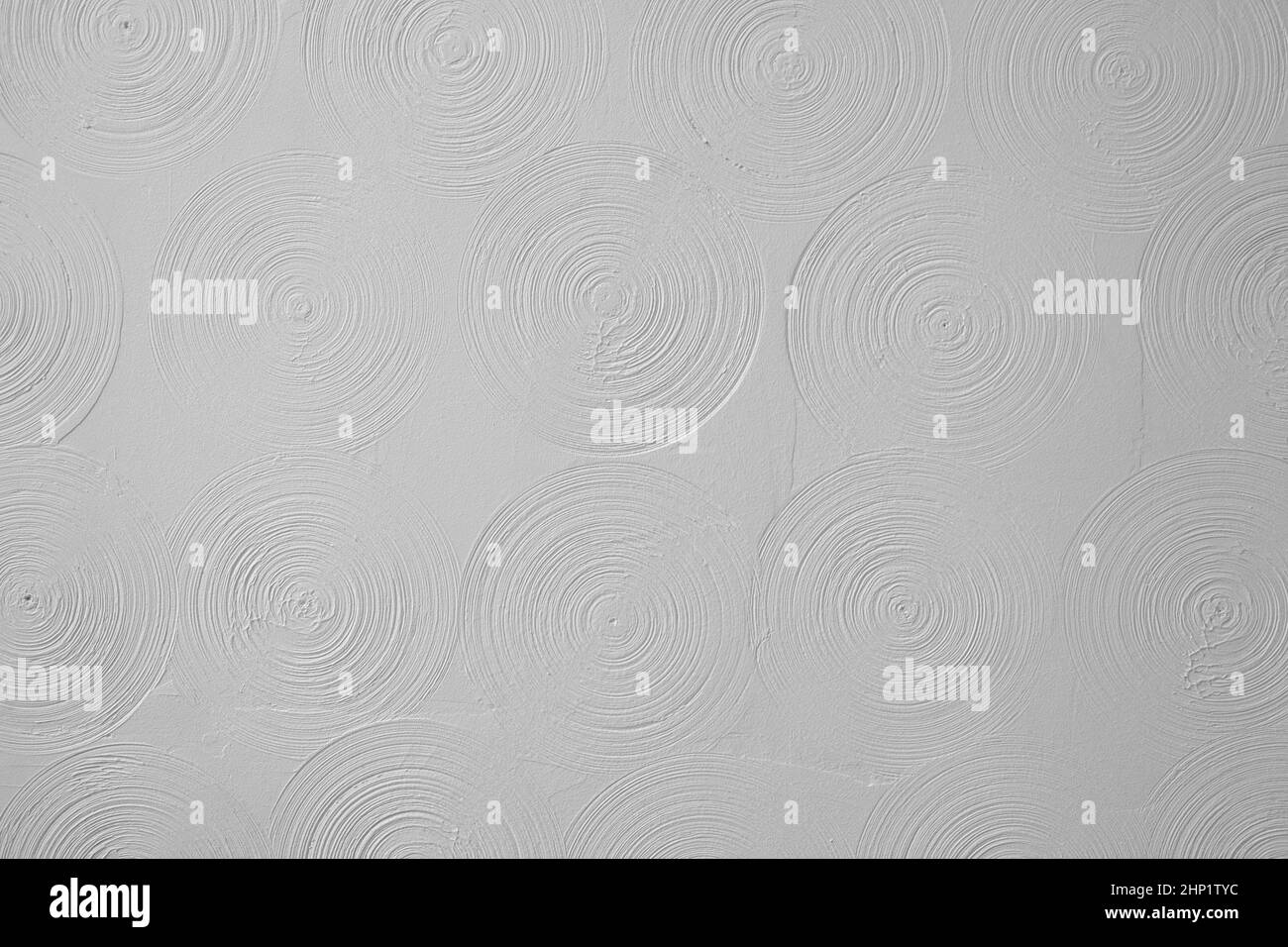 Abstrakter Hintergrund Gipskarton, spiralförmig volumetrisch, weiße Kreise, futuristischer Hintergrund, selektiver Fokus Stockfoto