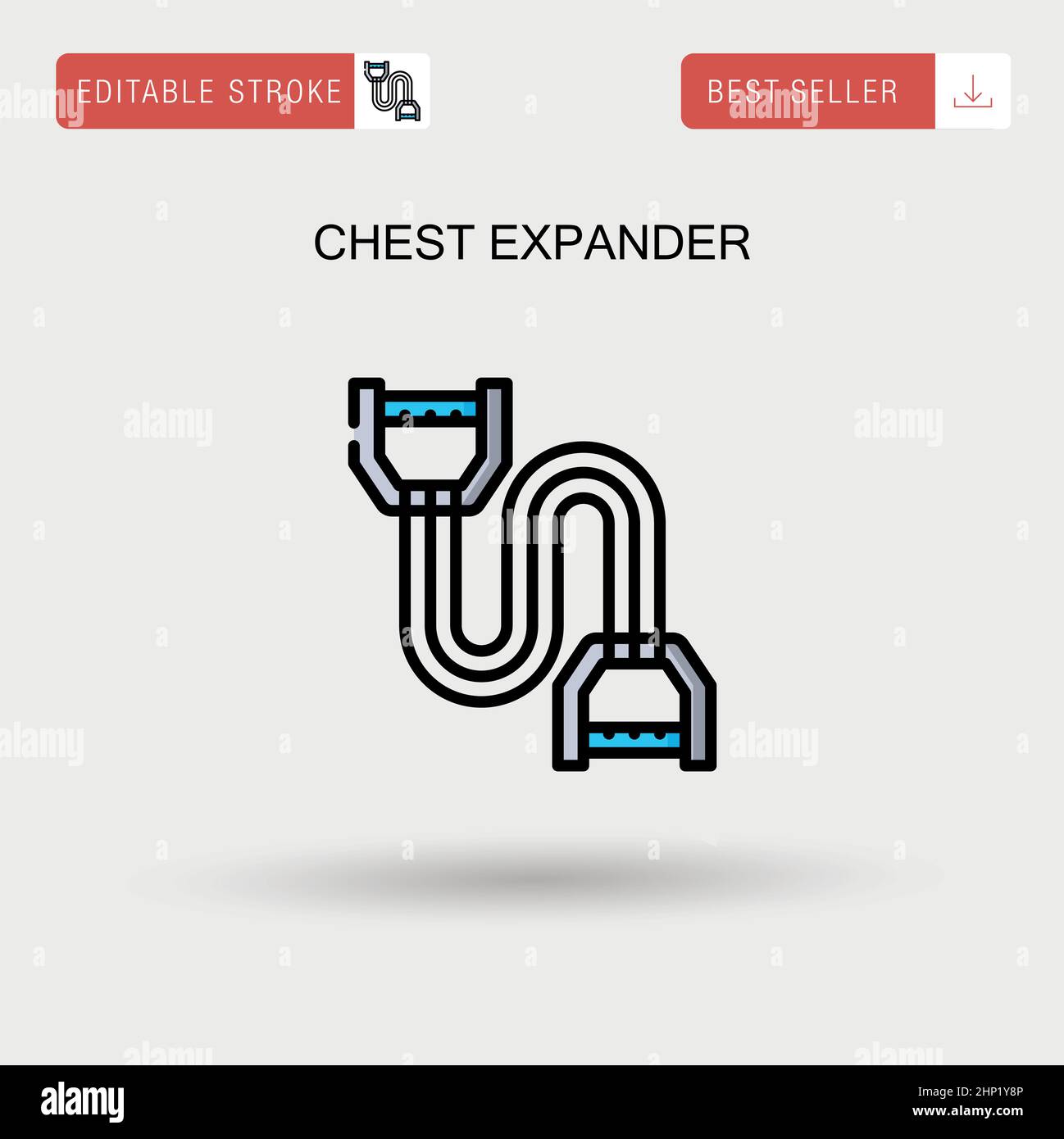 Einfaches Vektorsymbol für Brustwanderweiterung. Stock Vektor