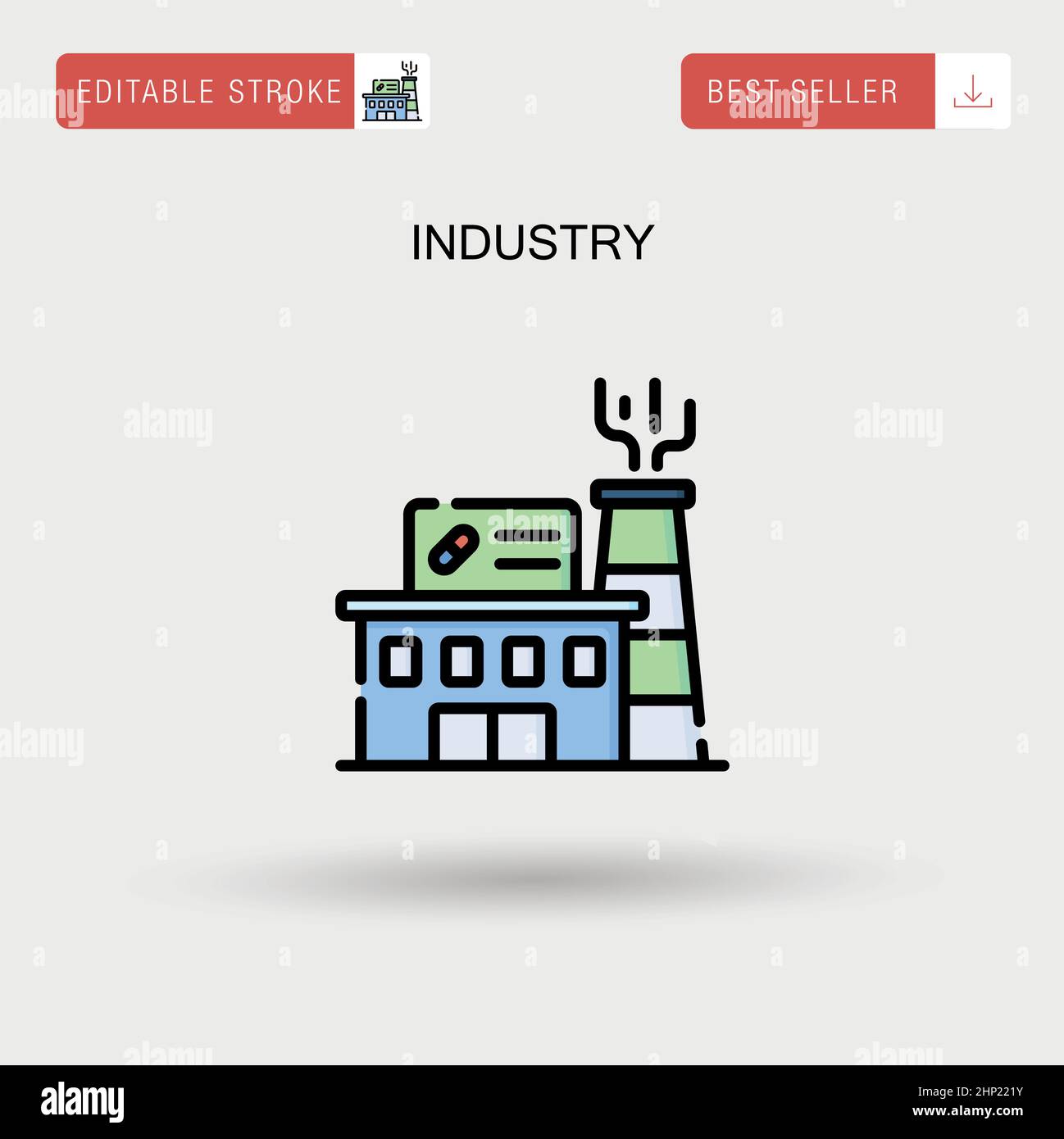 Einfaches Vektorsymbol für die Branche. Stock Vektor