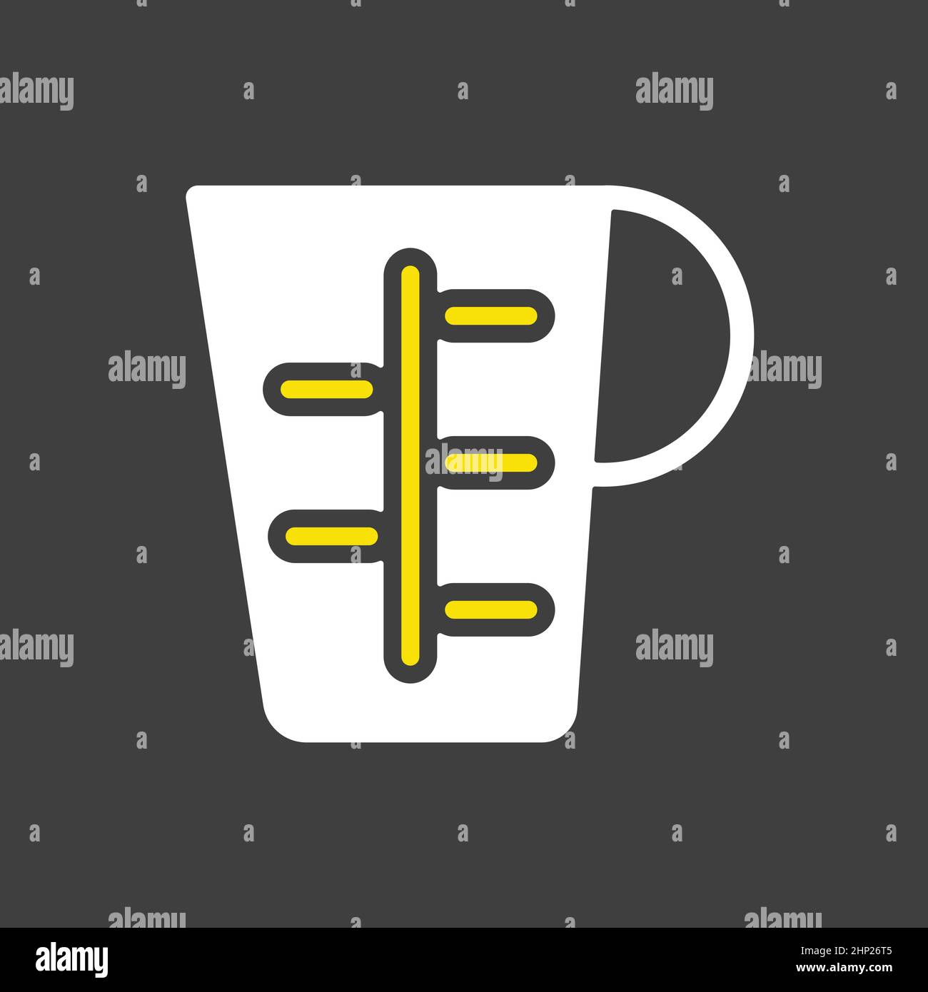 Messbecher, Symbol für Becher. Küchengerät Stock Vektor