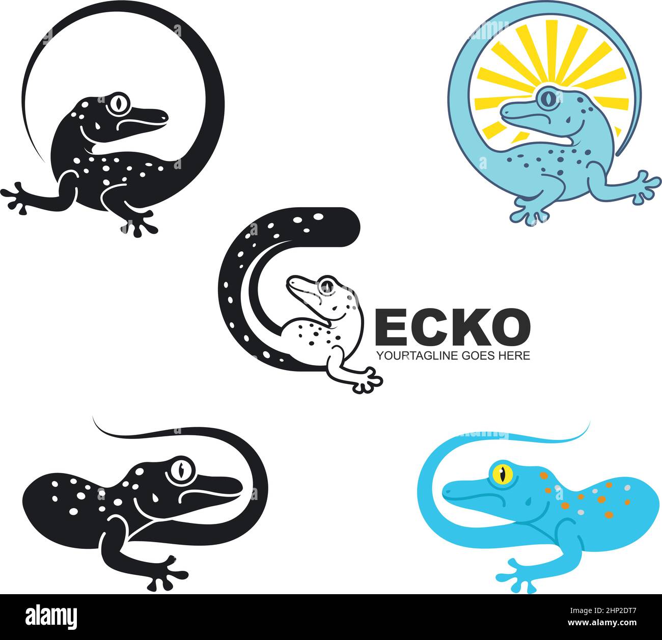 Gecko Vektor Symbol Illustration Design Stock Vektor