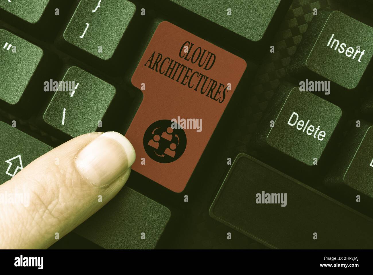 Konzeptionelle Darstellung Cloud-Architekturen, Geschäftskonzept verschiedene Engineered-Datenbanken Software-Anwendungen Zusammenfassung Antworten auf Online-Nachricht, Typi Stockfoto