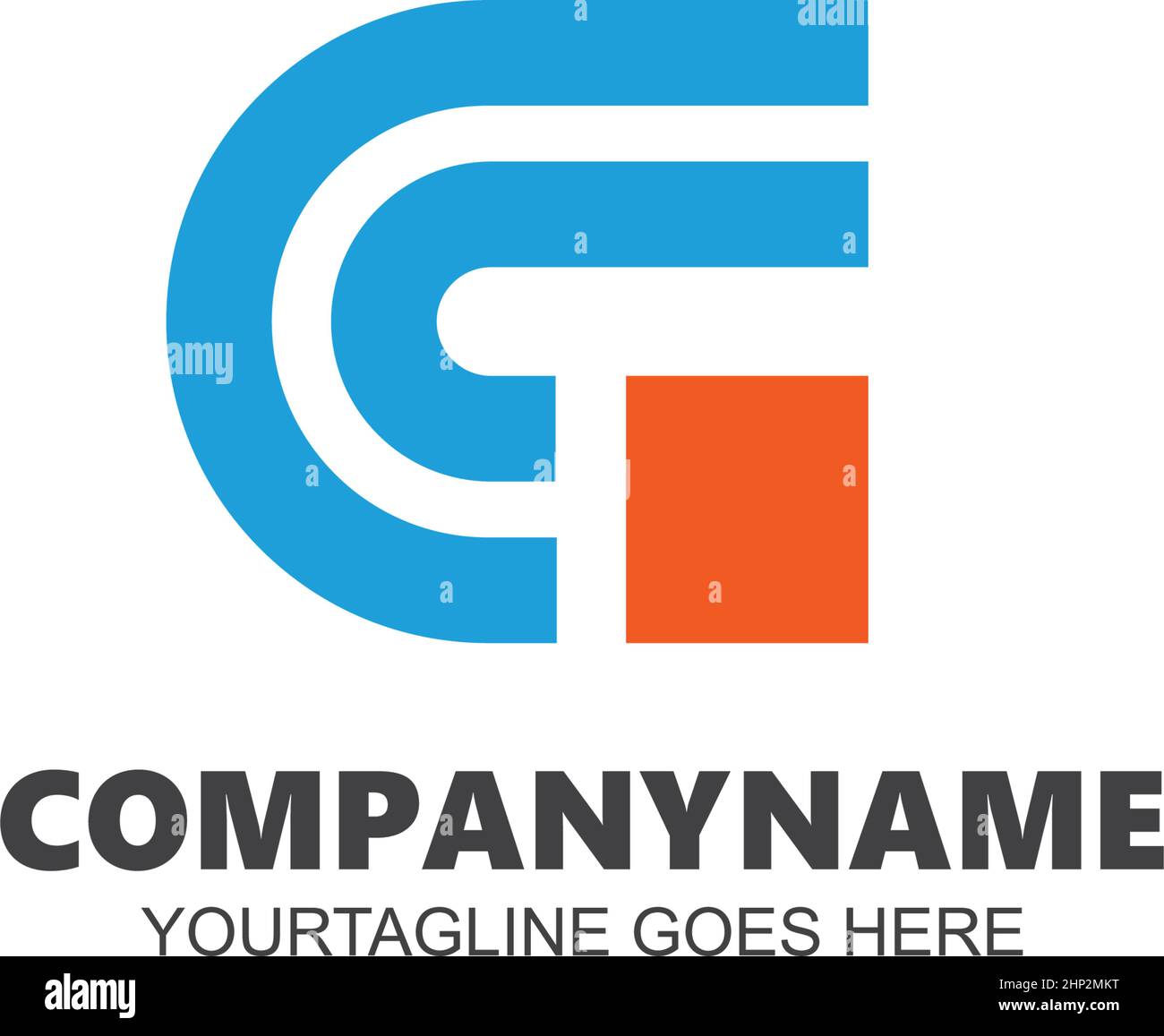 C Letter Template Vektor-Symboldesign Stock Vektor