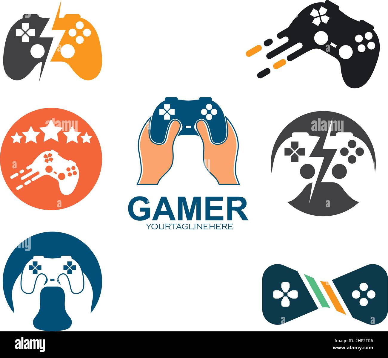 Vorlage für Gamer Icon Vektorgrafik Stock Vektor